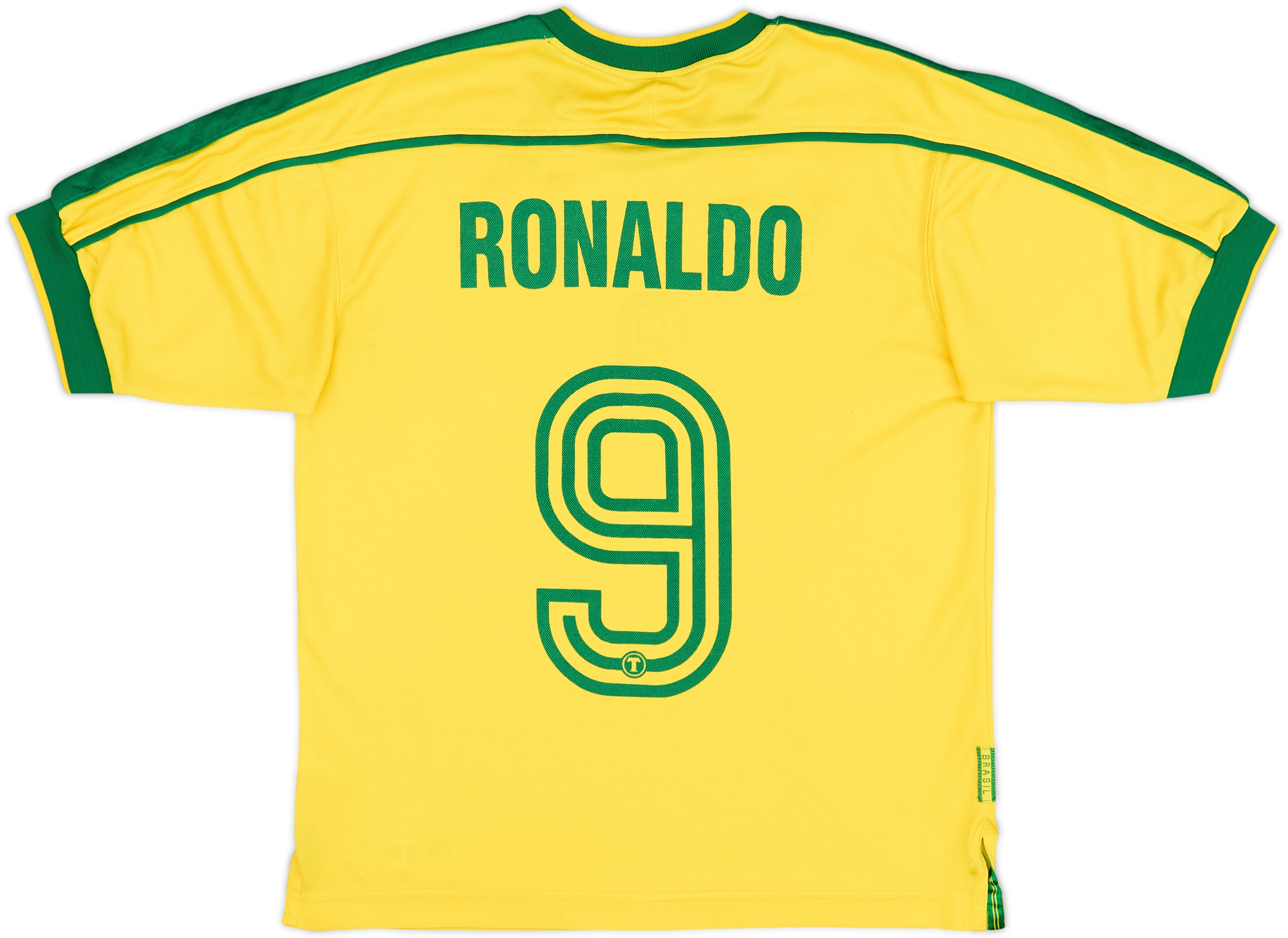 BRA盤79年オリジ！Ronaldo Reseda/Same 1998-00 Brazil Home Shirt Ronaldo #9 - 9/10 - (S)