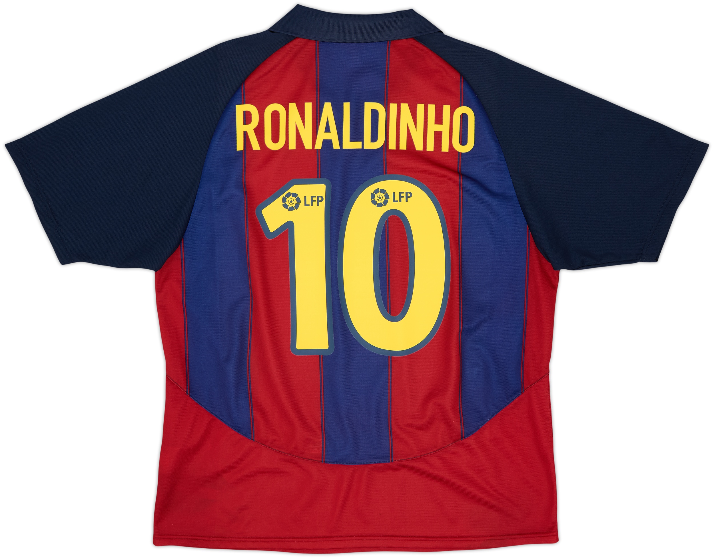 2003-04 Barcelona Basic Home Shirt Ronaldinho #10 - 7/10 - (L)