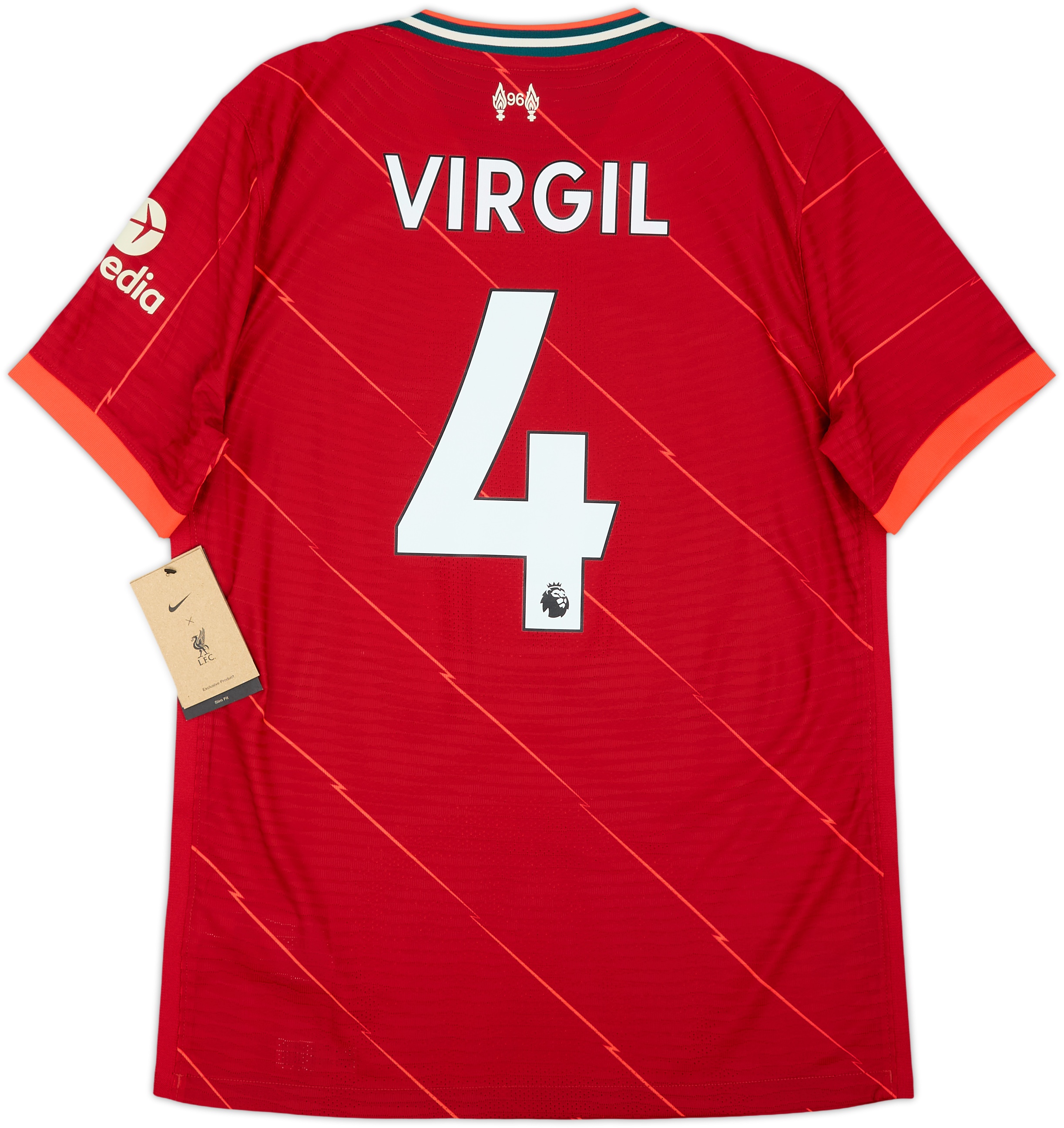 2021-22 Liverpool Authentic Home Shirt Virgil #4 (M)