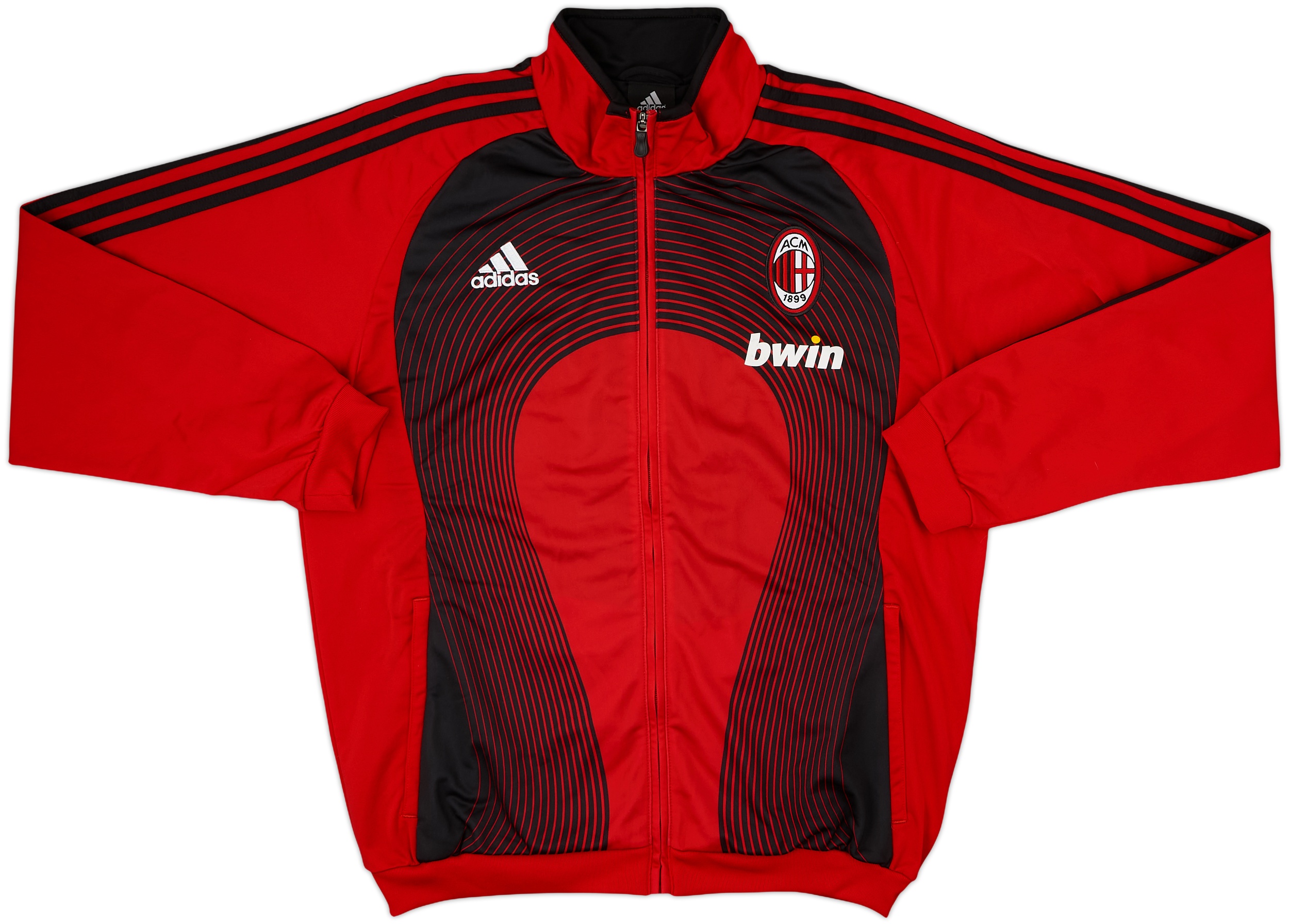 2006-07 AC Milan adidas Track Jacket - 8/10 - (L)