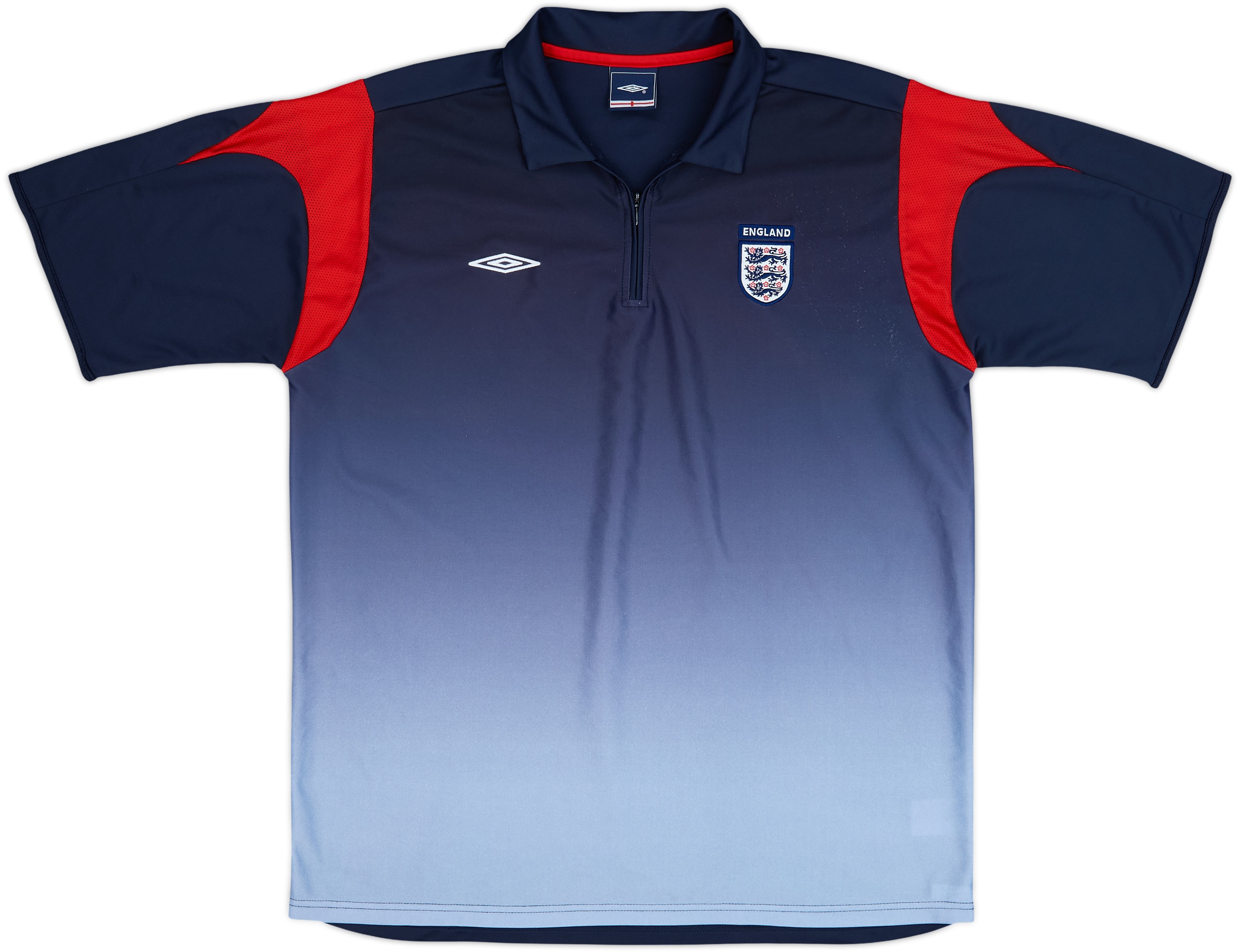 2004-06 England Umbro 1/4 Zip Polo Shirt - 7/10 - (XL)