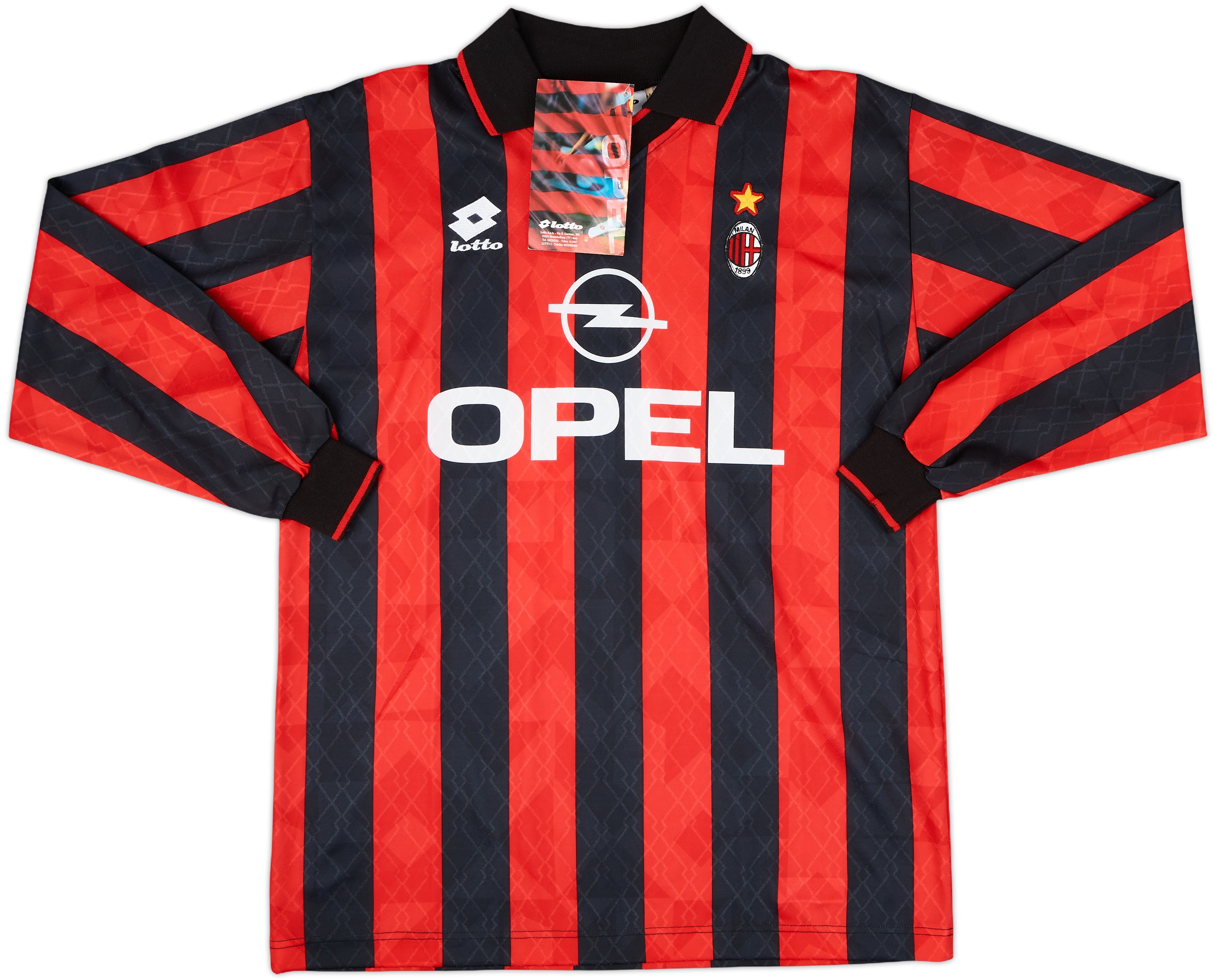1995-96 AC Milan Home L/S Shirt Baggio #18 (M)