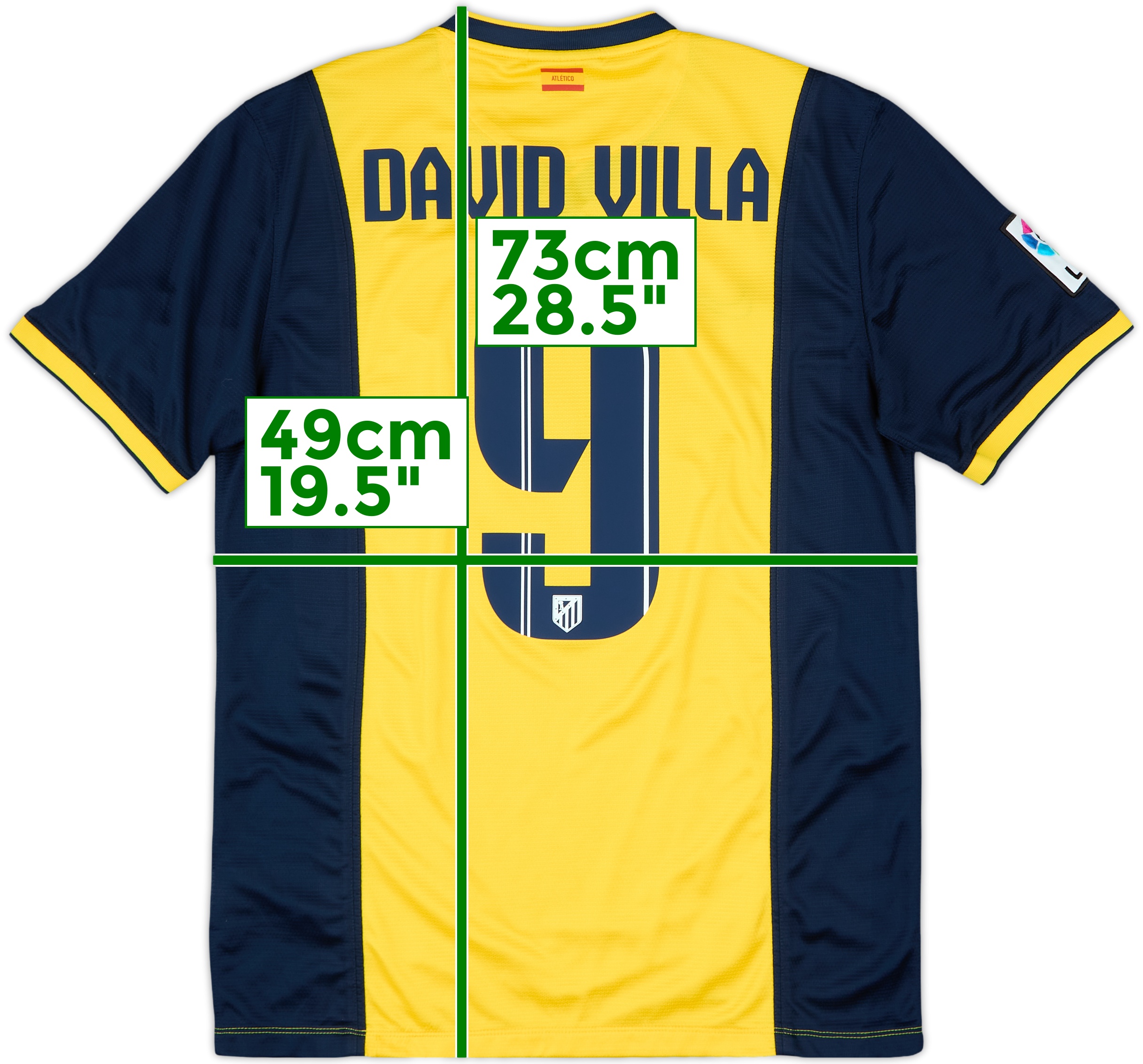 福袋 オンライン 2013-14 Atletico (M) - 9/10 - #9 Villa David Shirt Away Madrid ウェア