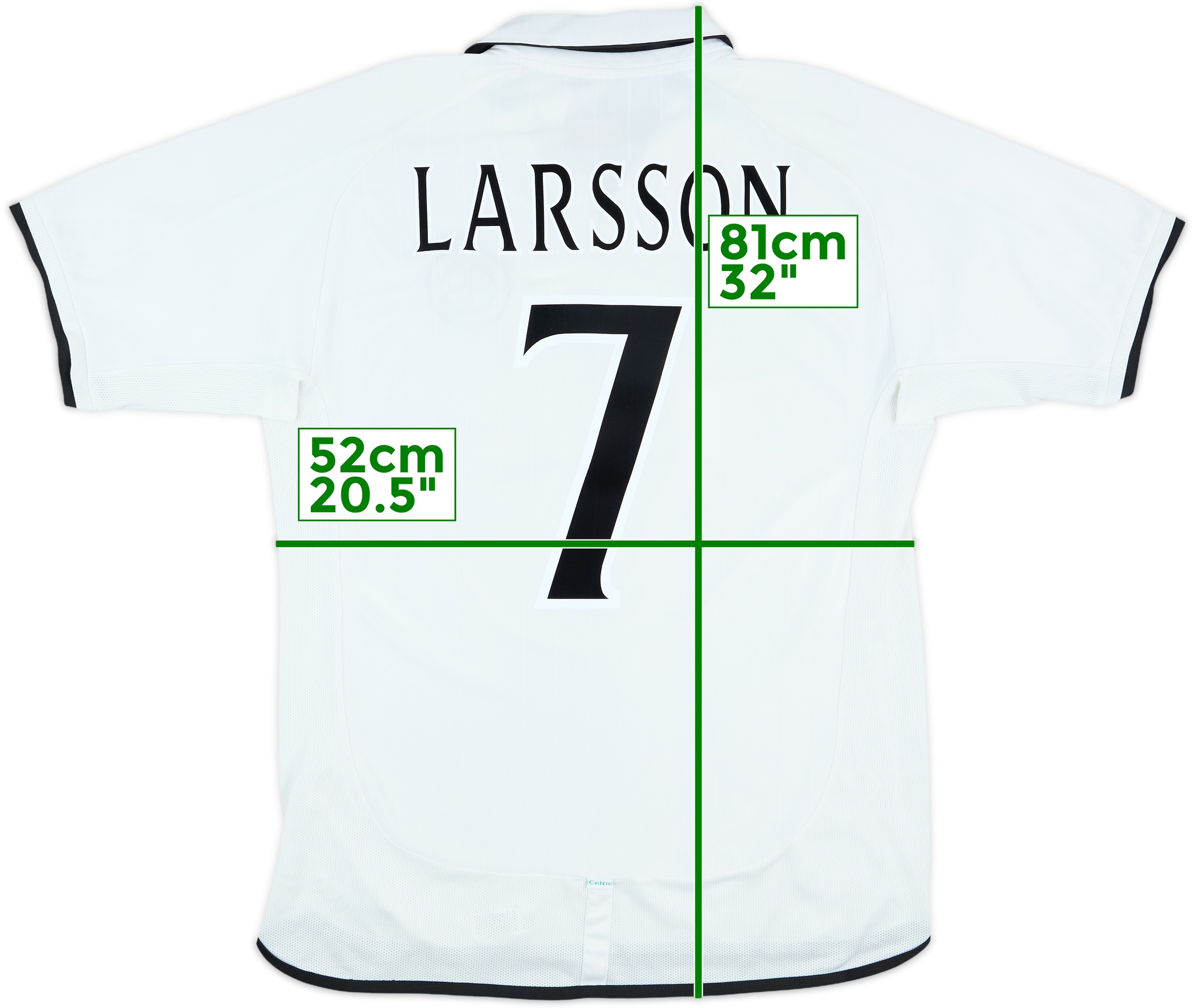 2001-02 Celtic Away Shirt Larsson #7 - 7/10 - (L)