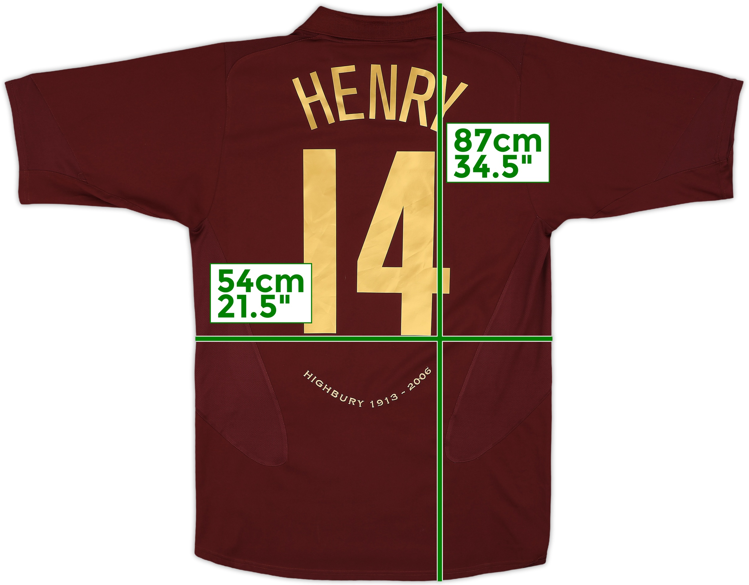 Arsenal 05-06 Highbury Home Nike official shirt 14 HENR