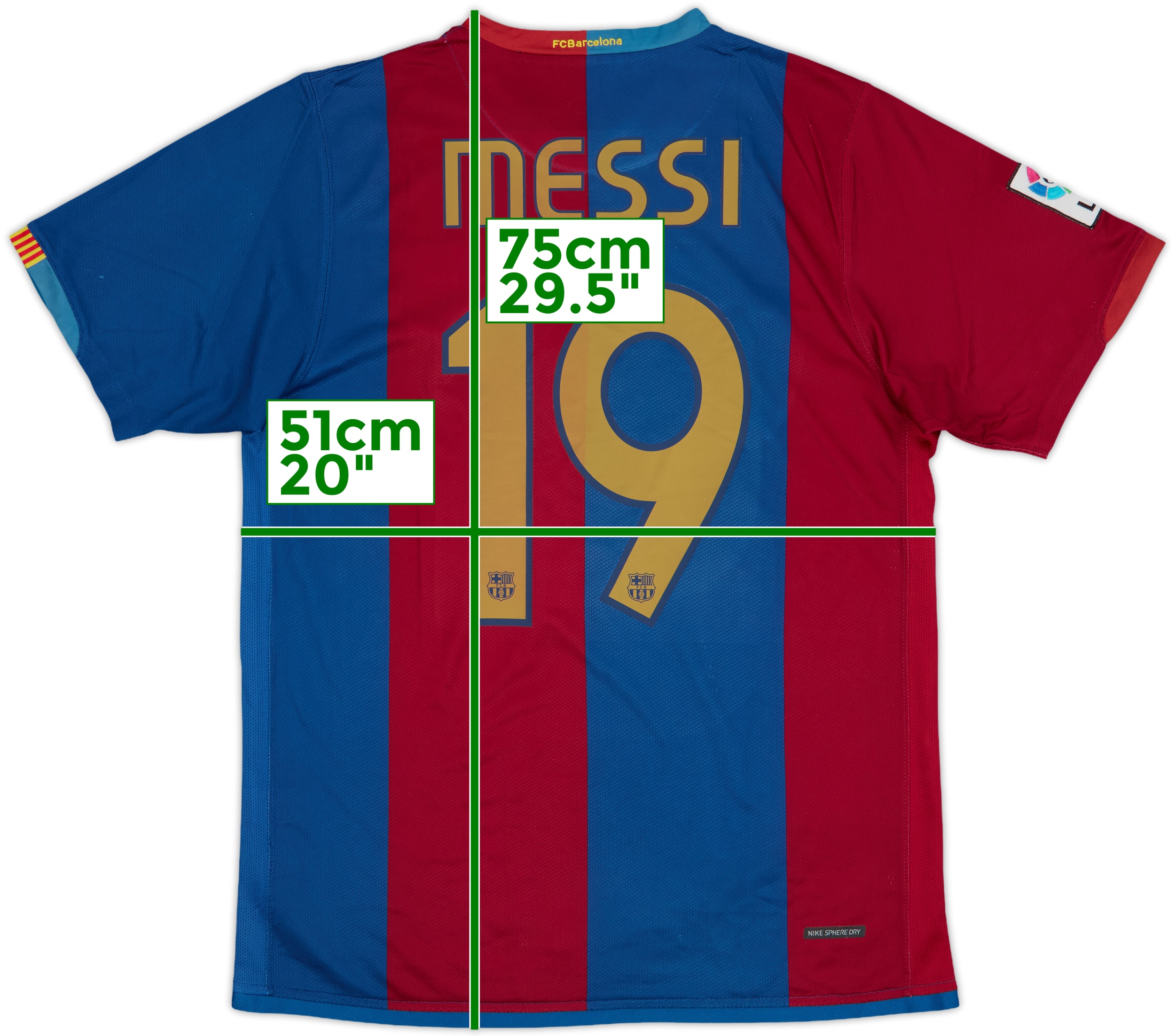 2006-07 Barcelona Home Shirt Messi #19 - 8/10 - (M)