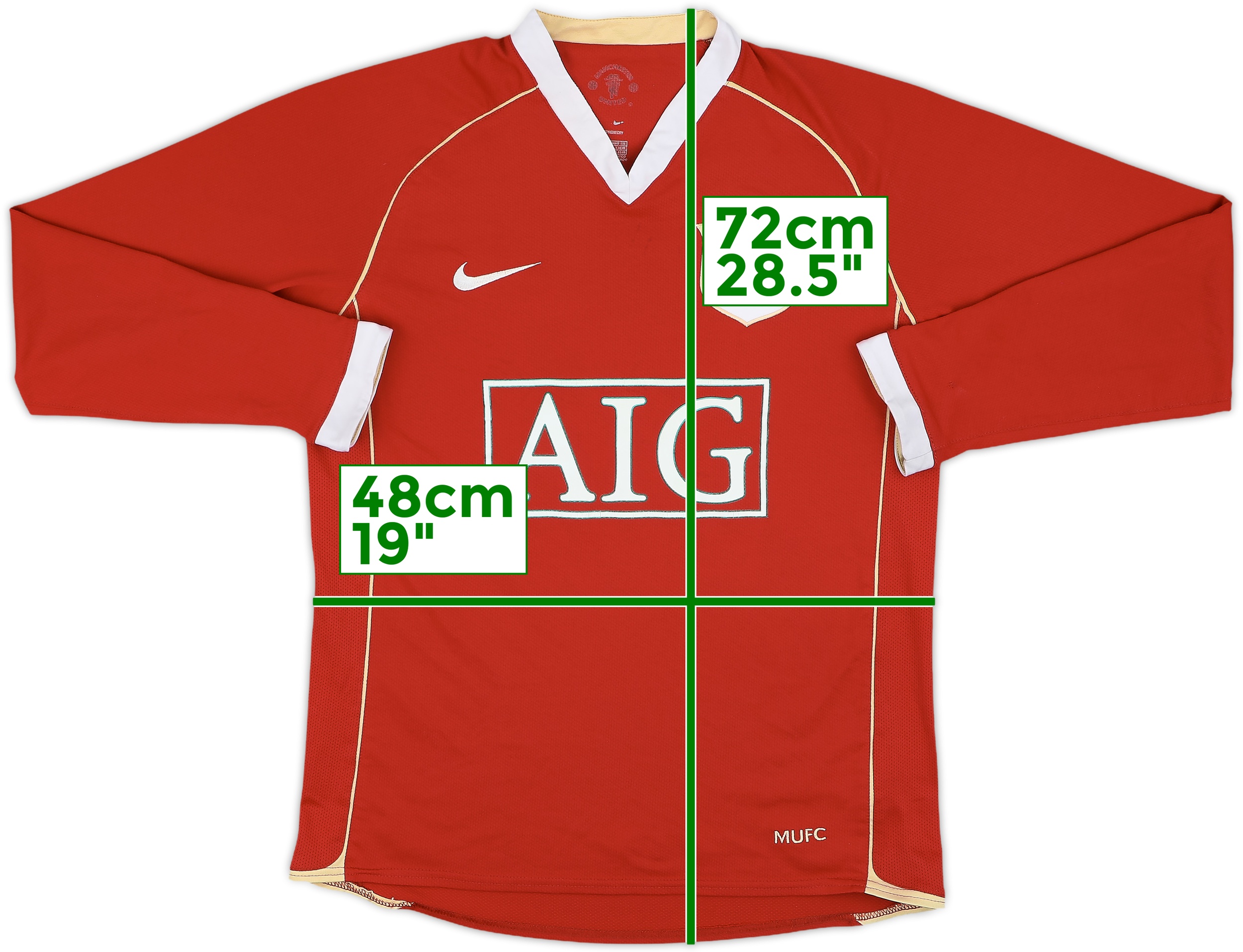 セール 登場から人気沸騰 Ronaldo Shirt L/S Home United Manchester 2006-07 #7 (S) - 5/10 - ウェア