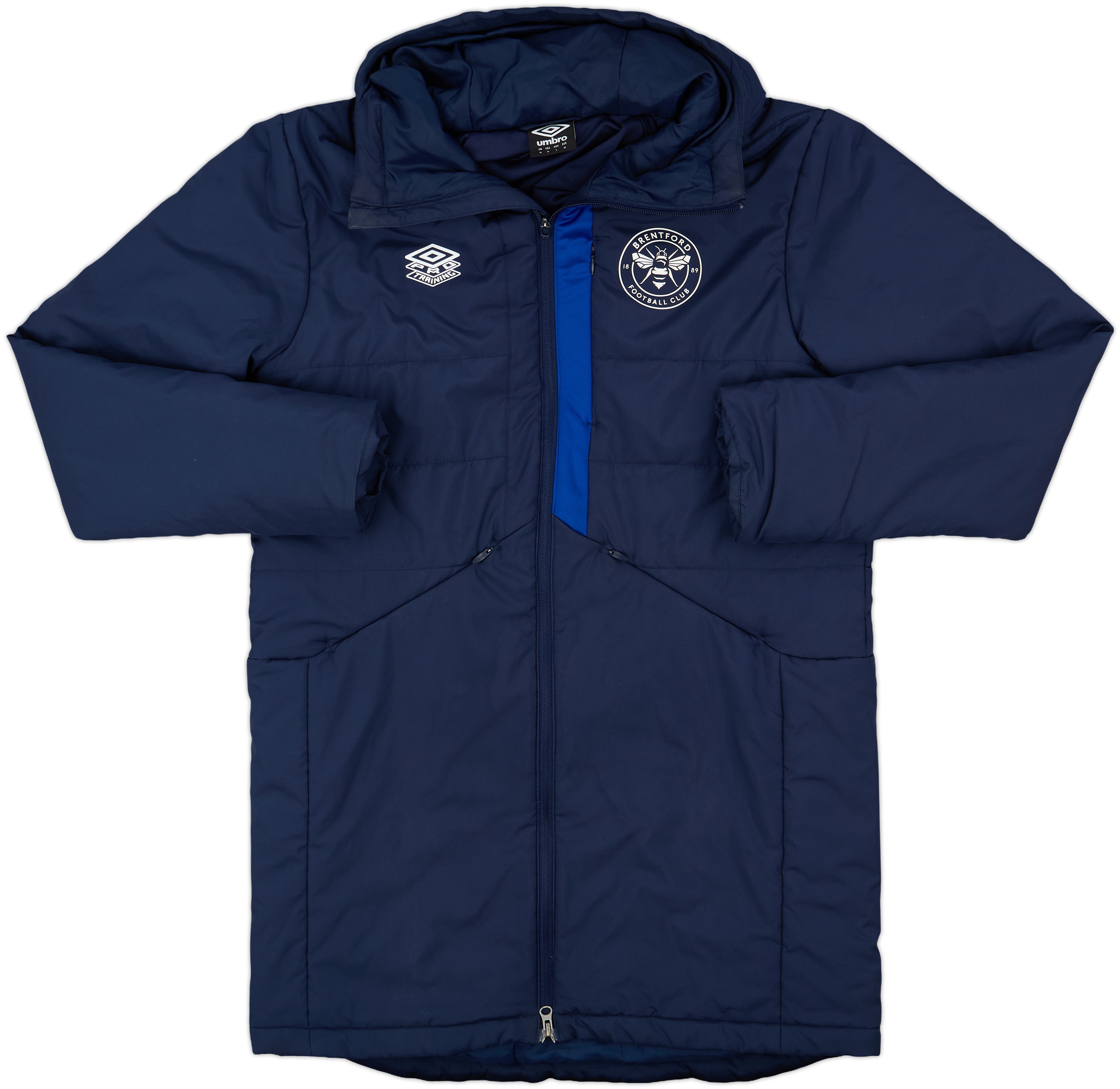 Brentford FC 2021 Hood Jacket レッド XL 2020-21 Brentford Umbro Padded Bench Coat - 6/10 - (M)