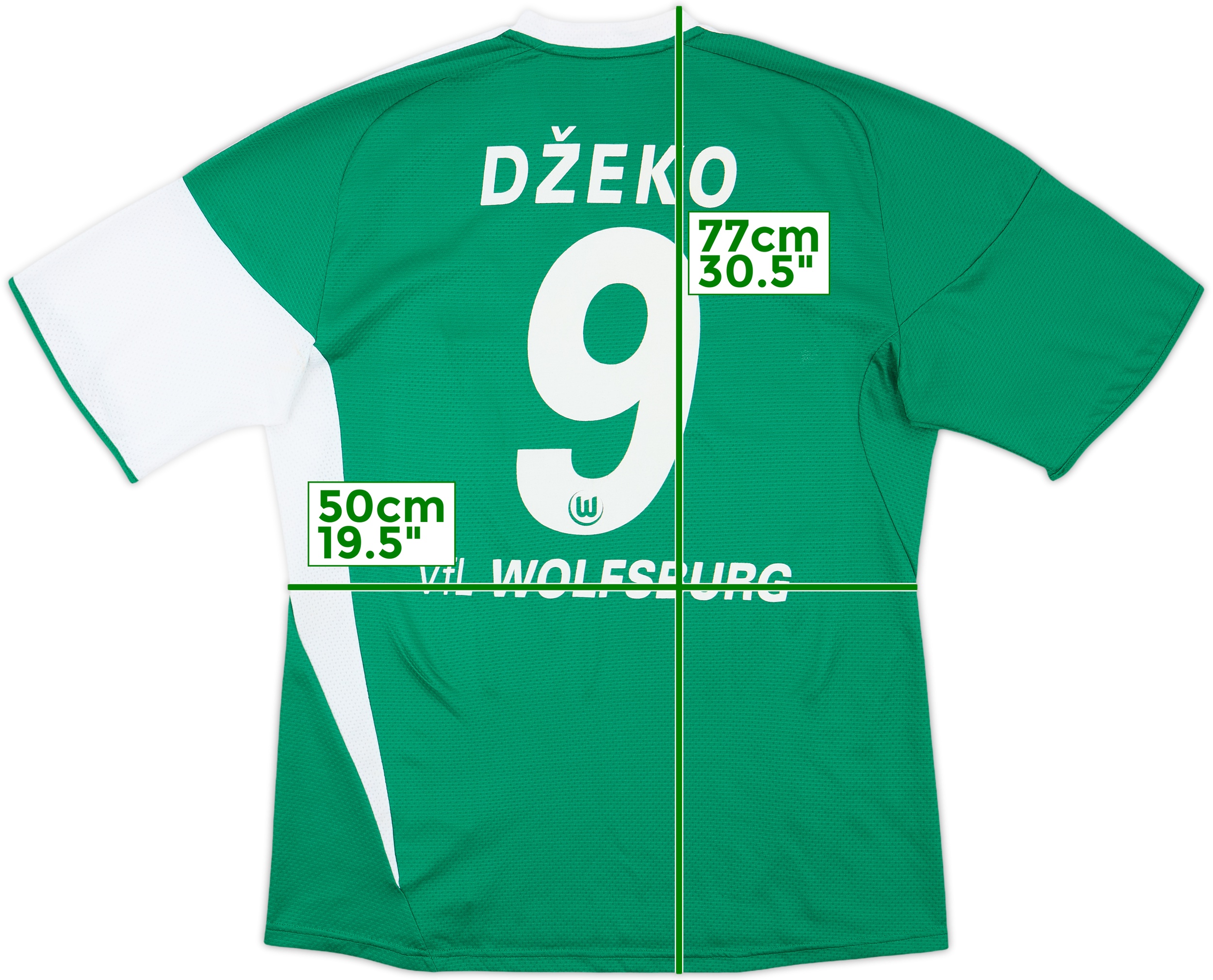 2009-10 Wolfsburg Away Shirt Dzeko #9 - 7/10 - (S)