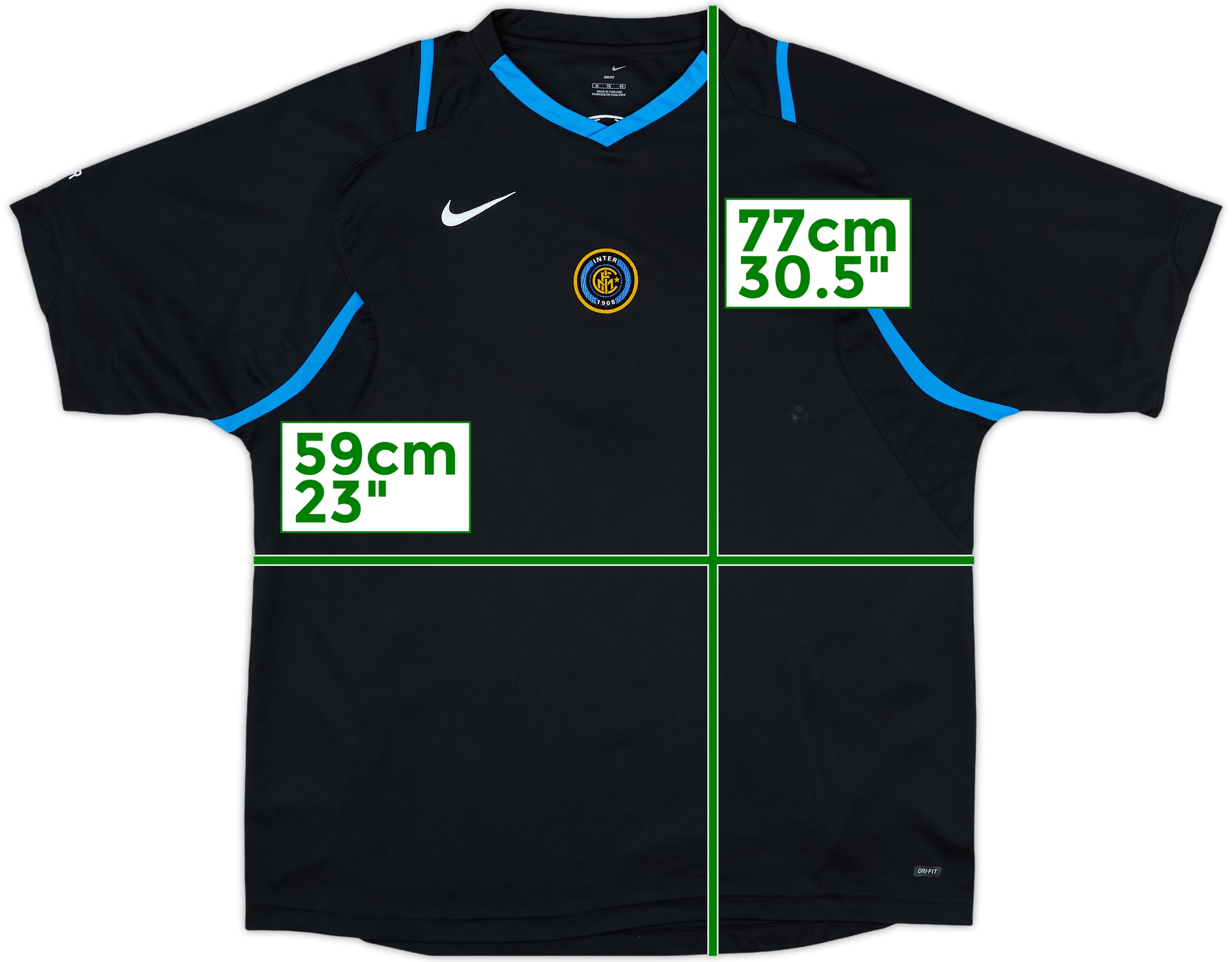 ウェア NIKE INTER MILANO 07/08 GAME SHIRT 2007-08 Inter Milan Nike Polo Shirt - 8/10 - (M)