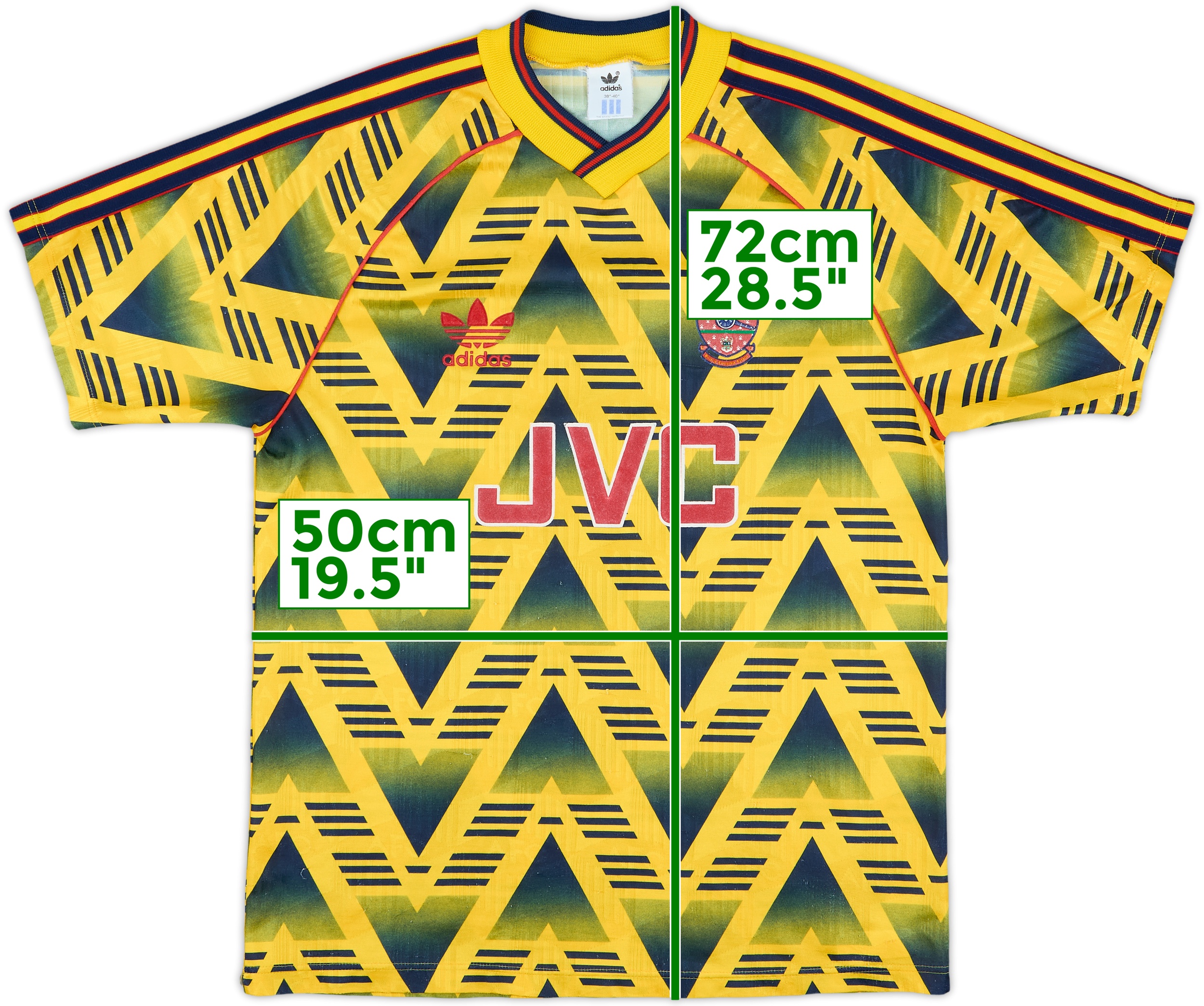 Arsenal Jersey Arsenal Yellow Bruised Banana 1991-1993 ARSENAL