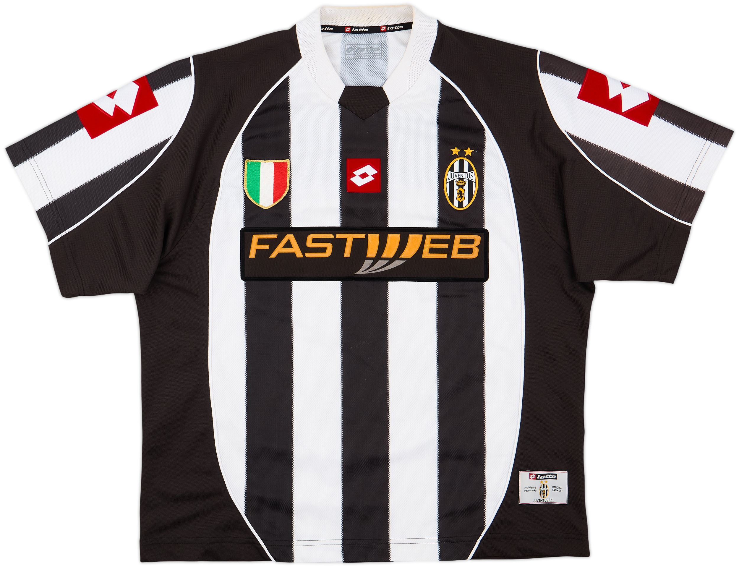 本物★01-02★L★Juventus★サッカーユニフォーム★LOTTO★UCL LOTTO ユベントス 01/02 ユニフォーム ホーム 半袖