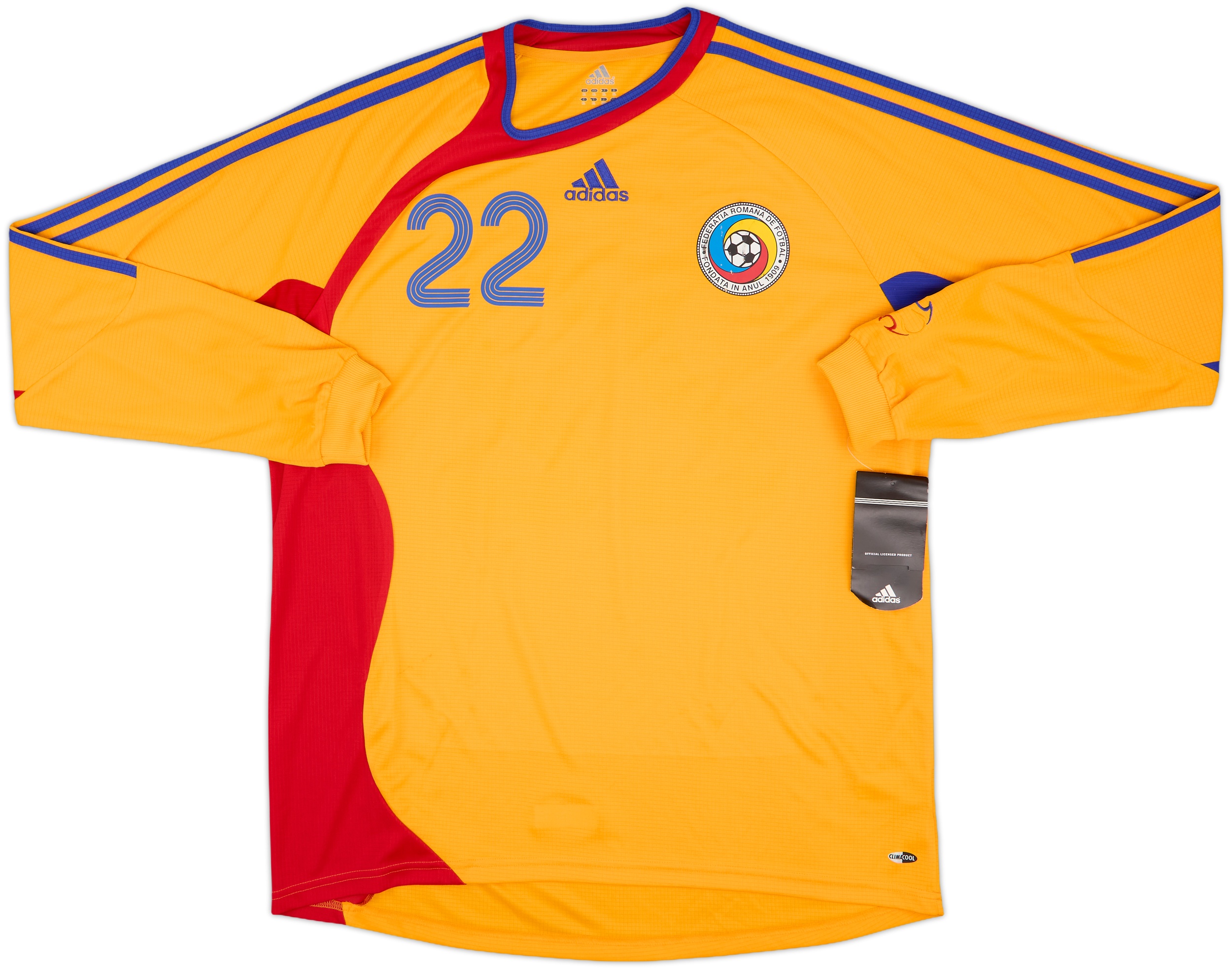 2006-08 Romania Player Issue Home L/S Shirt #22 (XL)