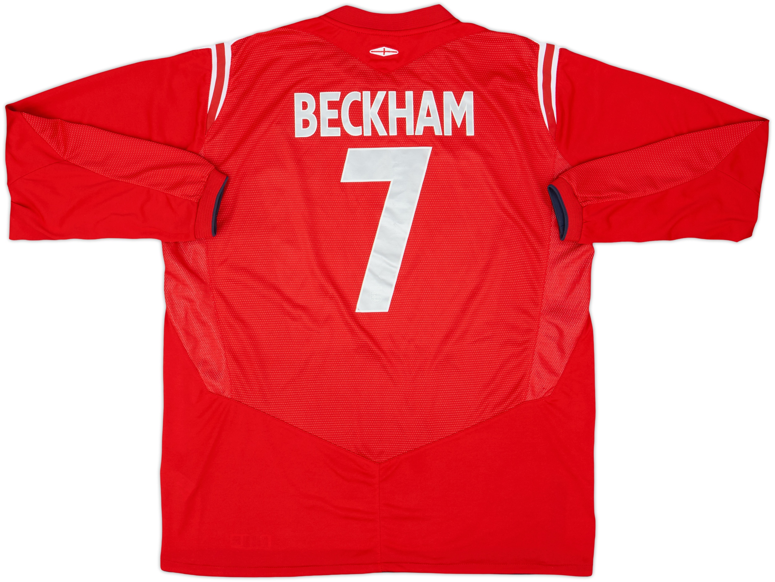 ウェア Beckham 7 England  2004/05 Longsleve 2004-06 England Away L/S Shirt Beckham #7 - 9/10 - (XL)