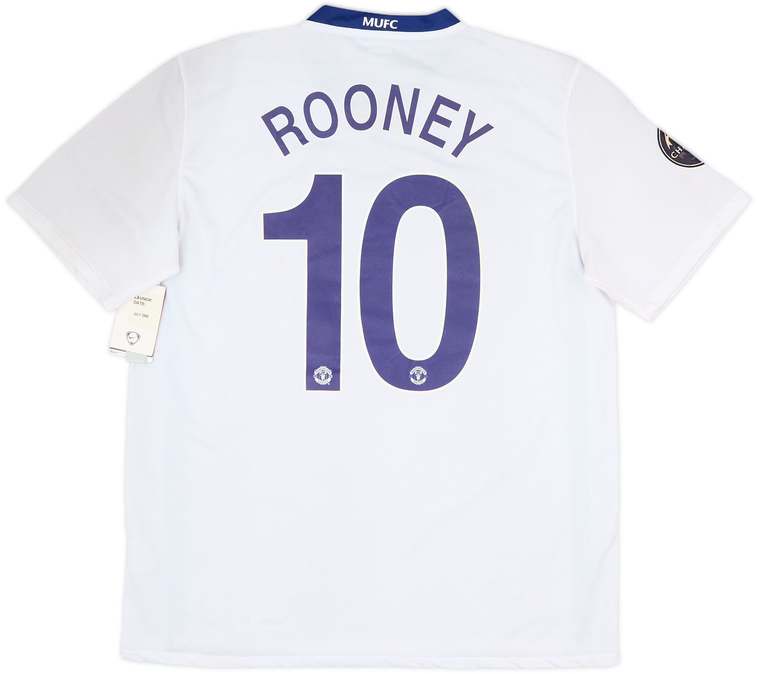 2008-10 Manchester United CL Final Away Shirt Rooney #10 (L)