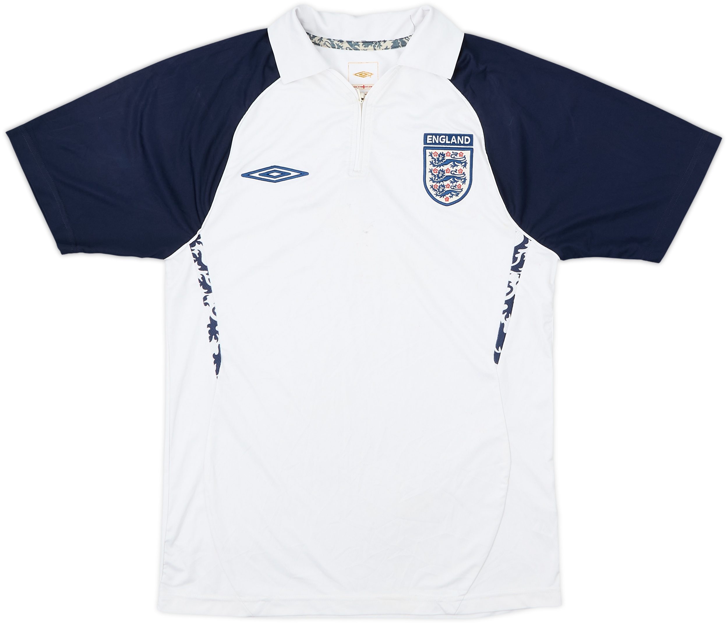 2008-09 England Umbro 1/4 Zip Polo Shirt - 6/10 - (S)