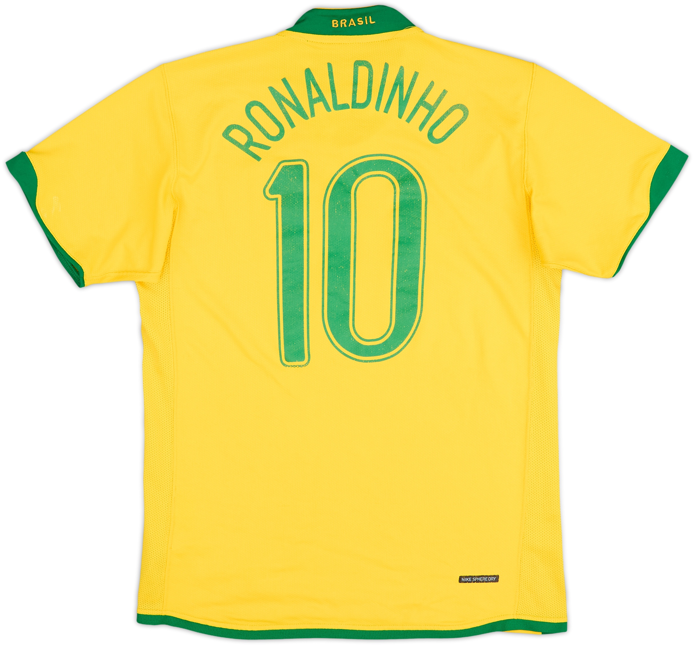 2006-08 Brazil Home Shirt Ronaldinho #10 - 7/10 - (S)