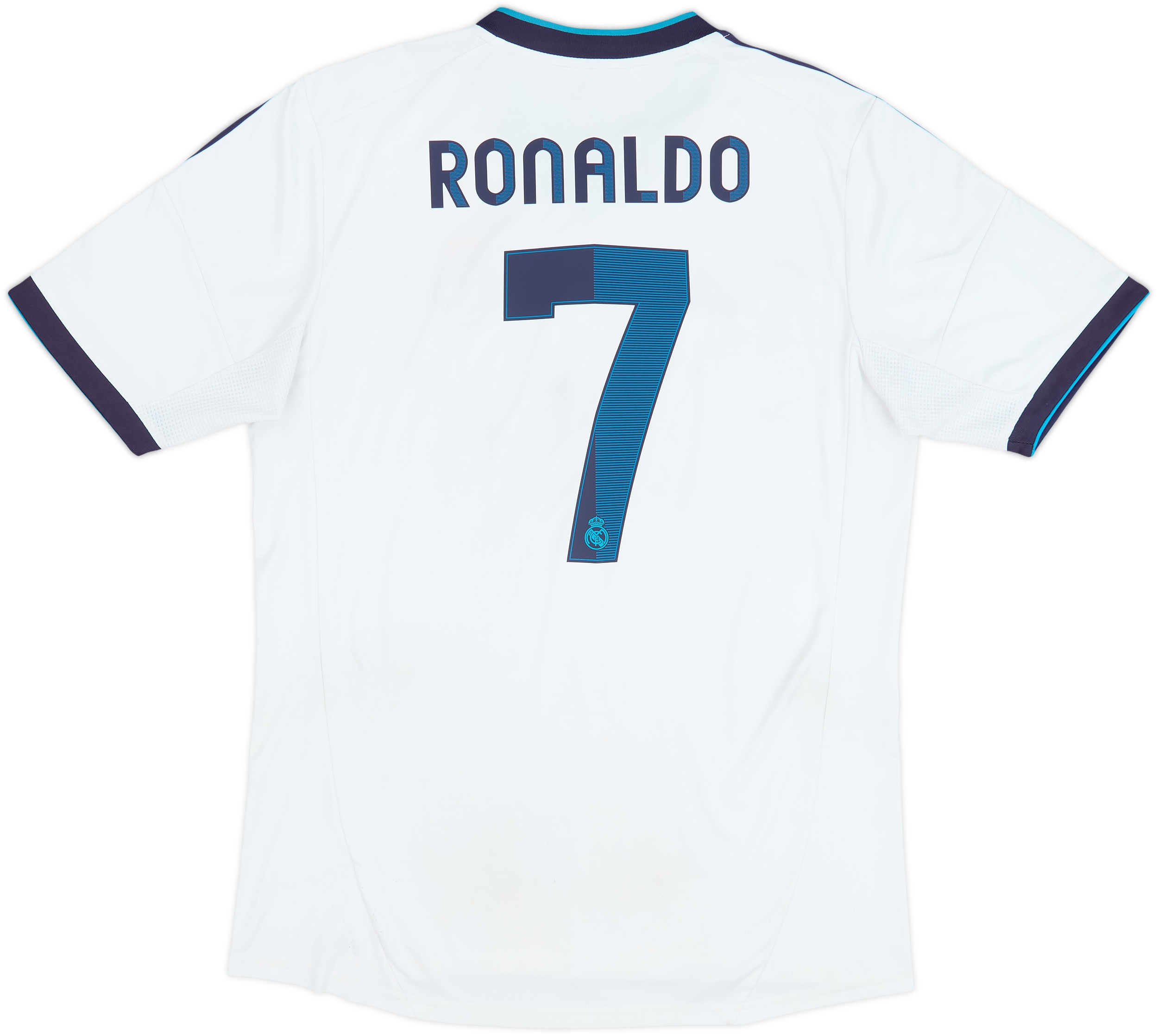 【正規12-13Real Madrid L/S 110th Ronaldo#7】 2012-13 Real Madrid Home Shirt Ronaldo #7 - 6/10 - (XL)