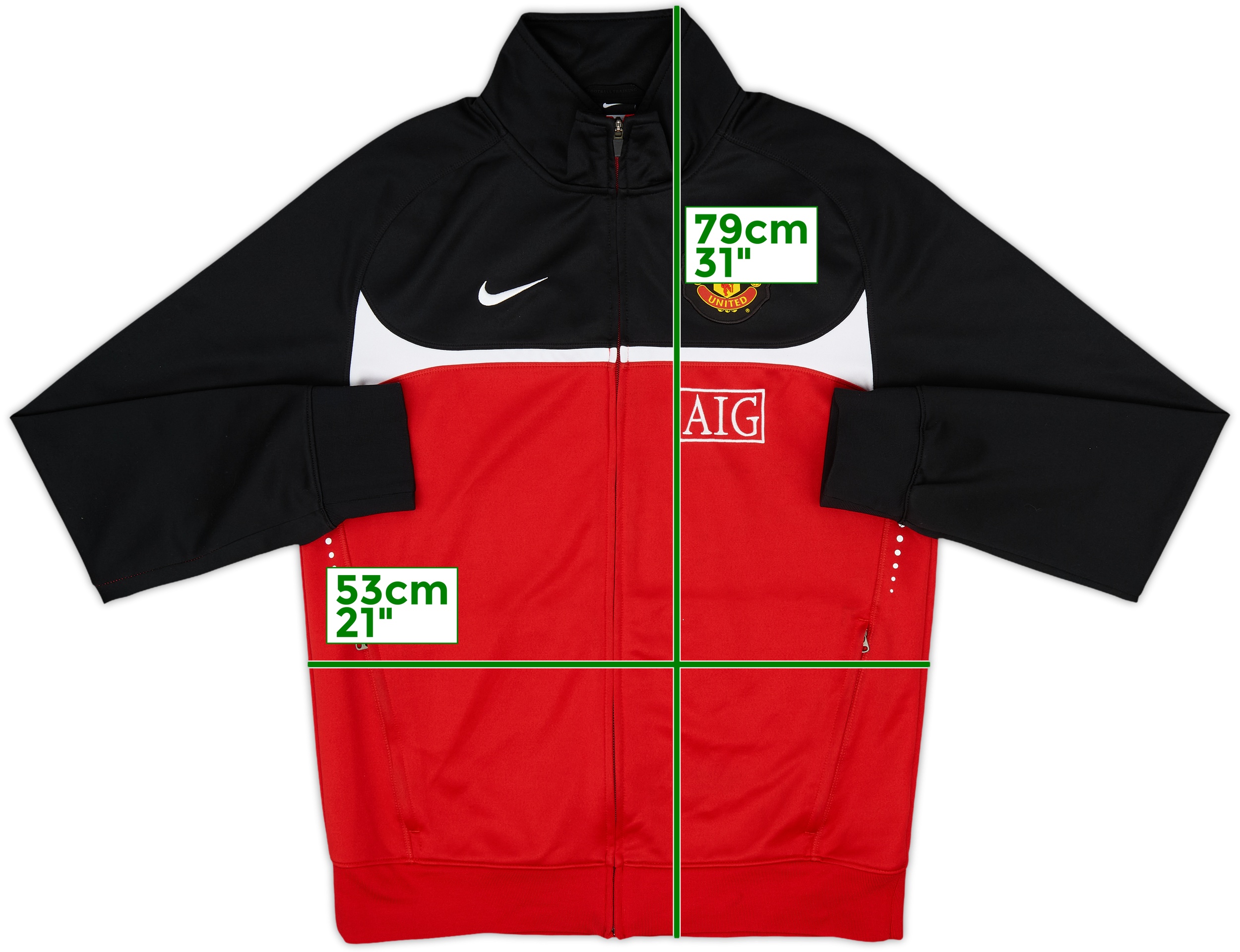 2009-10 Manchester United Nike Track Jacket - 8/10 - (L)