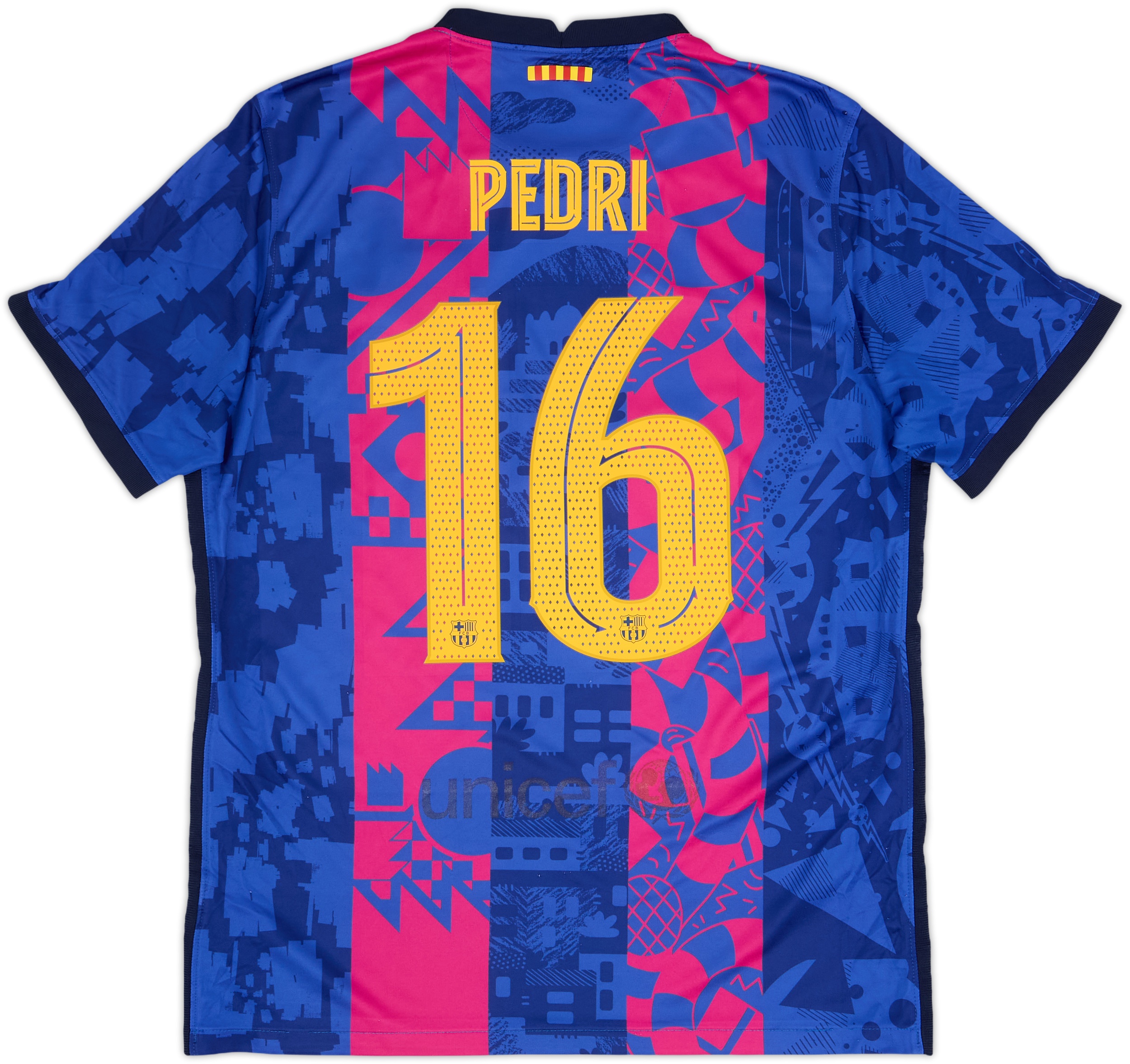 2021-22 Barcelona Third Shirt Pedri #16 - 6/10 - (L)
