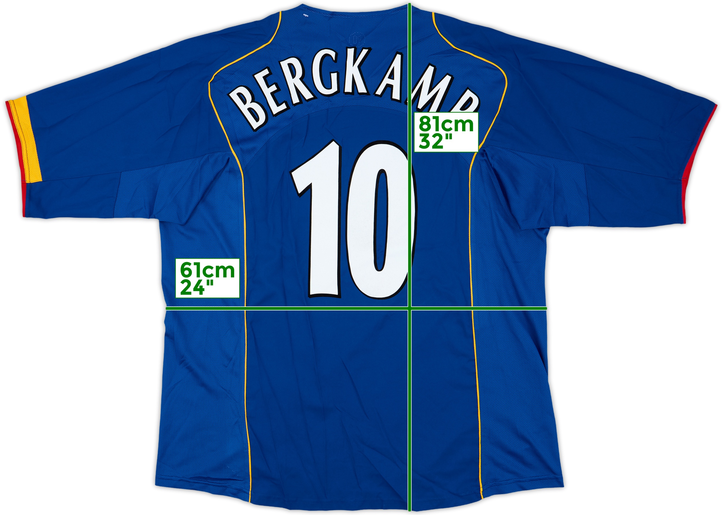 2004-06 Arsenal Away Shirt Bergkamp #10 - 8/10 - (XXL)