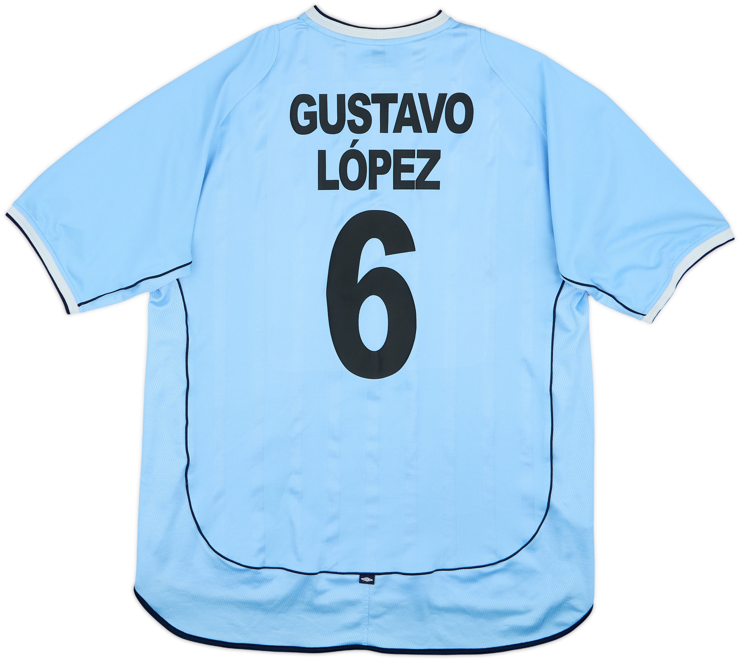 2001-02 Celta Vigo Home Shirt Gustavo Lopez #6 - 8/10 - (XL)