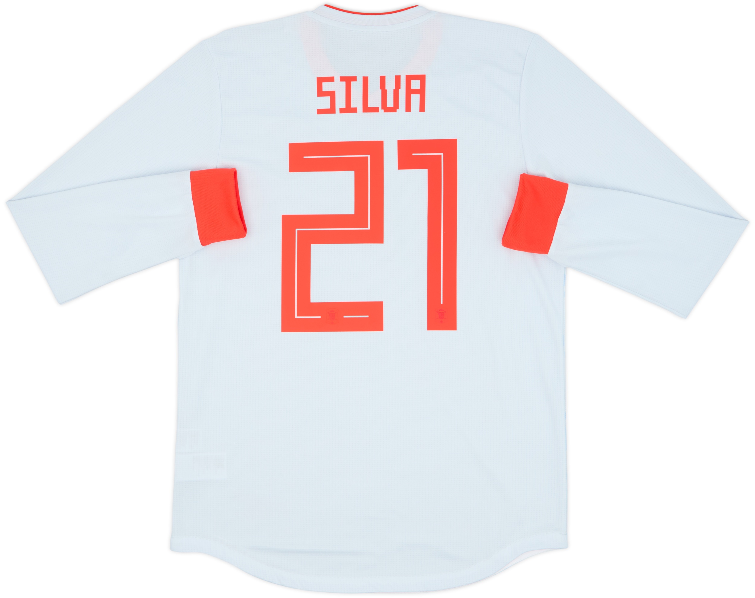 ウェア 2018 Spain  Shirt Silva 2018-19 Spain Authentic Away L/S Shirt Silva #21 - 7/10 - (L)