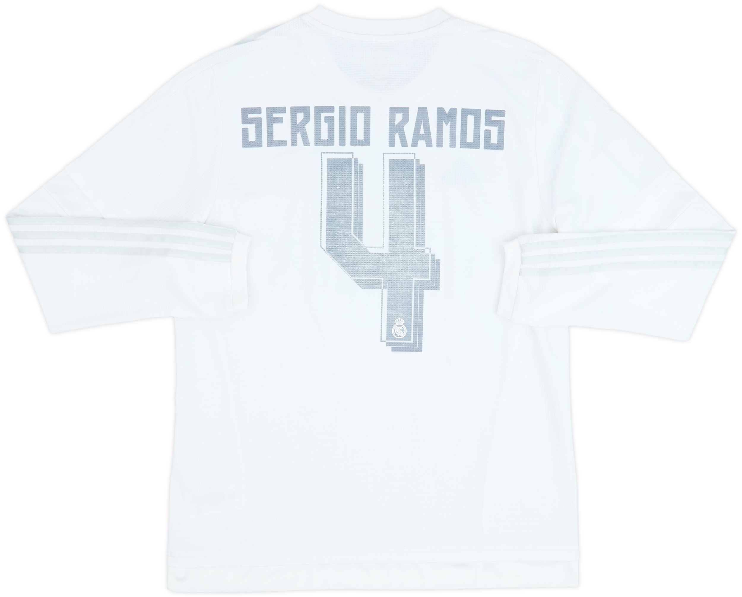 2015-16 Real Madrid Home L/S Shirt Sergio Ramos #4 - 6/10 - (L)