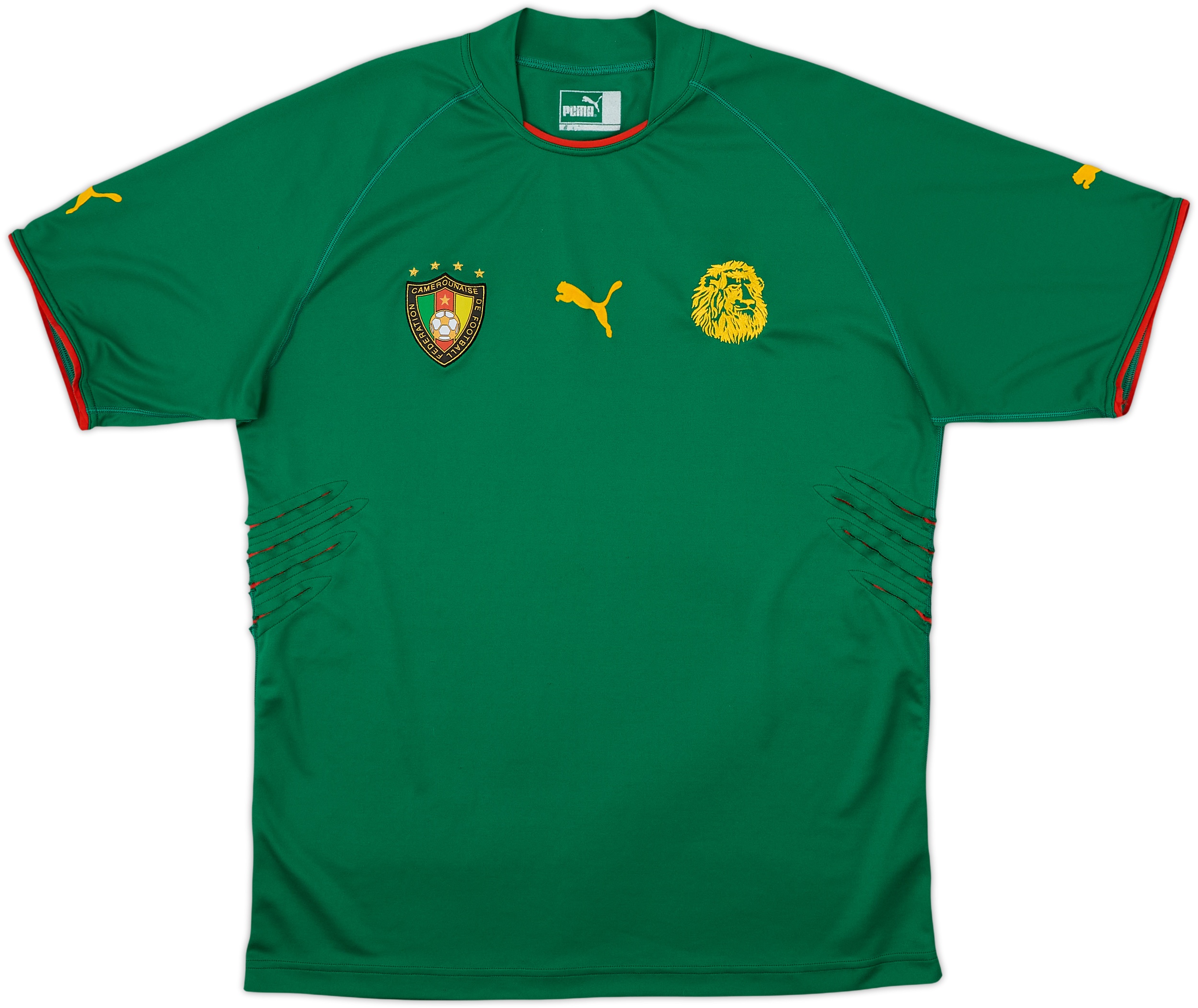 PUMA カメルーン代表 ユニフォーム ゲームシャツ ワールドカップ ビンテージ 2004-06 Cameroon Home Shirt - 8/10 - (XL)
