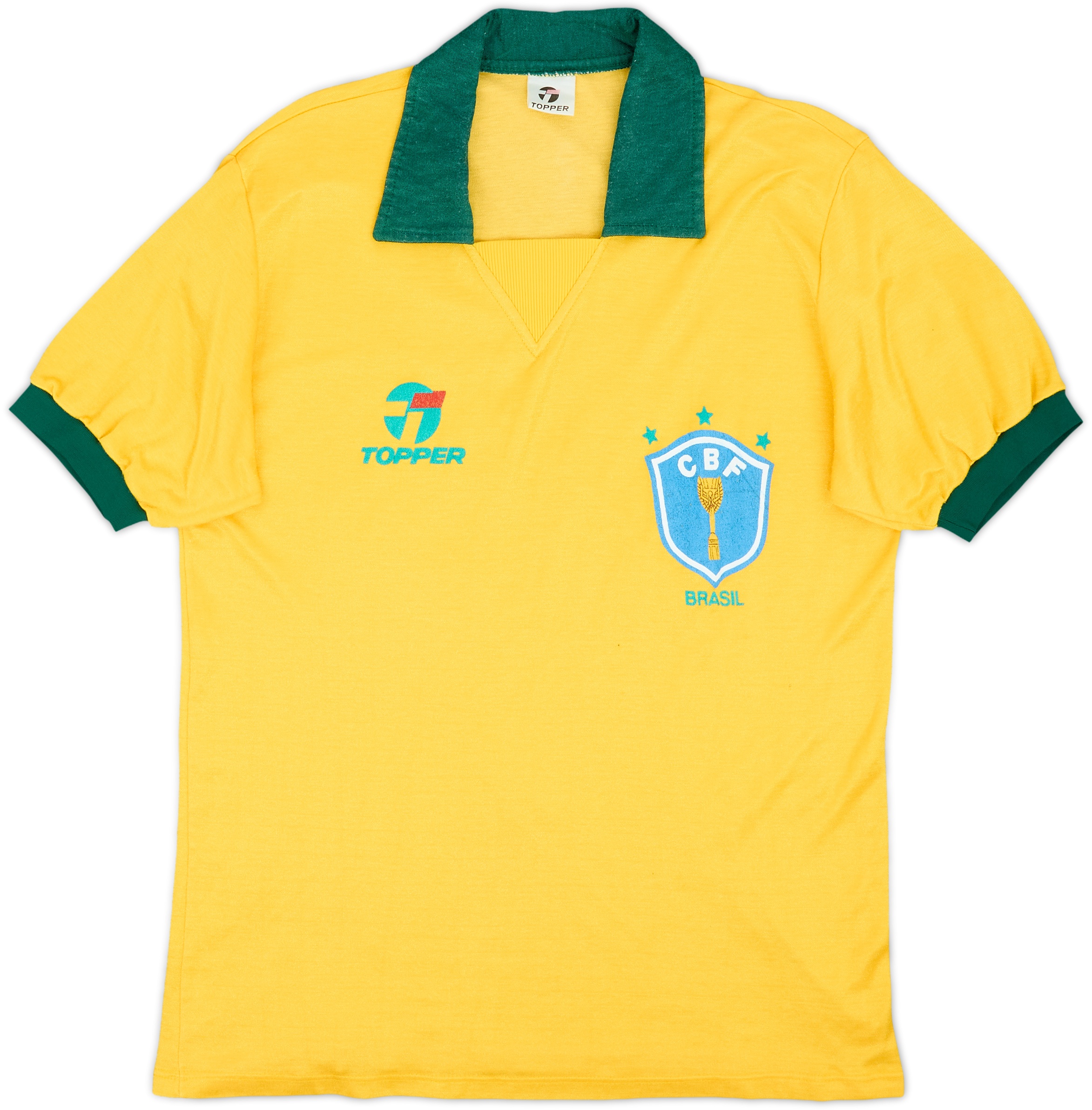 ブラジル代表 TOPPER ポロシャツBrasil 1990 Brazil Home Shirt - 5/10 - (S)