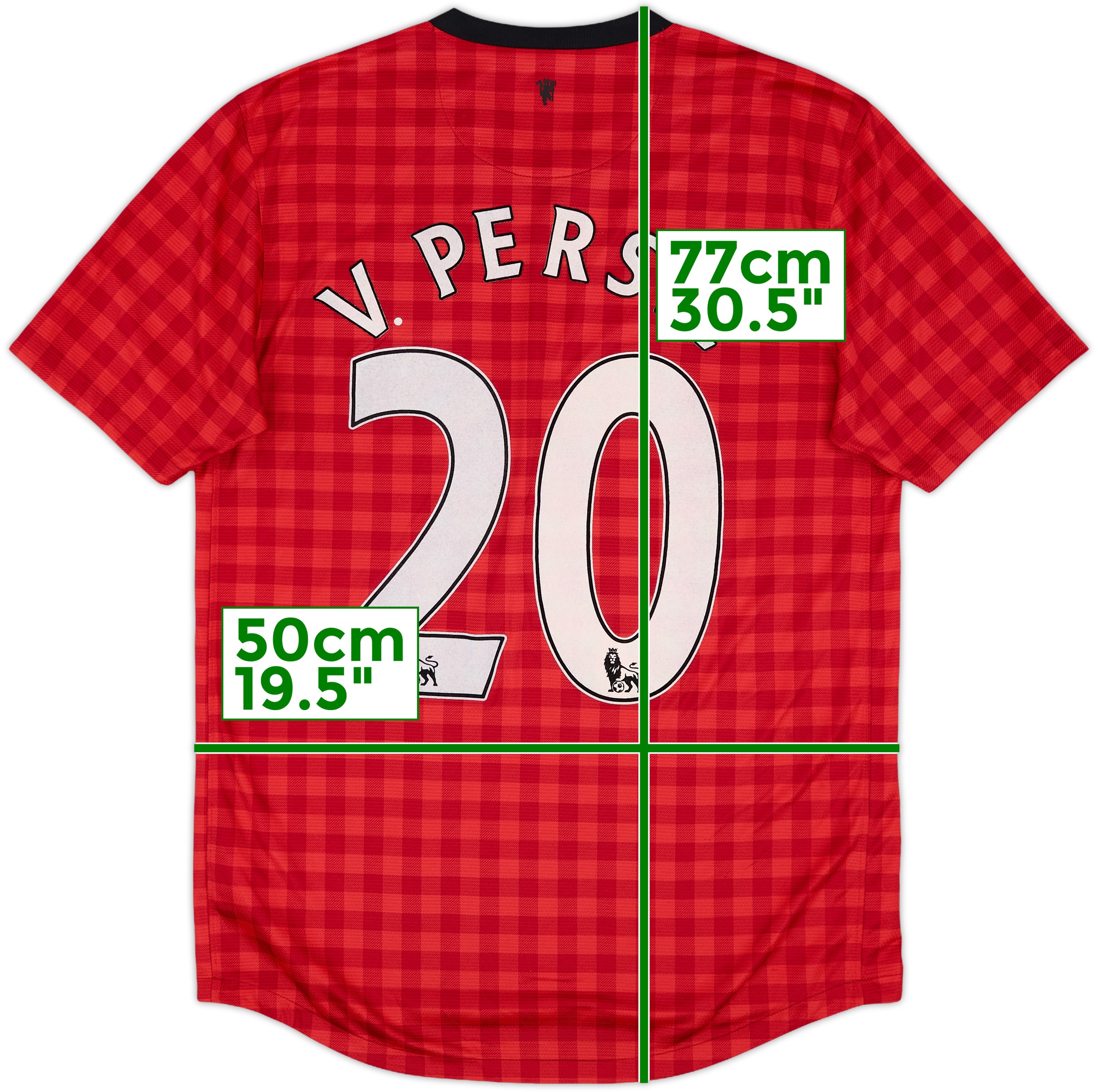 MANCHESTER UNITED Tシャツ：2012TOUR［SSM-037］ 2012-13 Manchester United Home Shirt v.Persie #20 - 7/10 - (M)