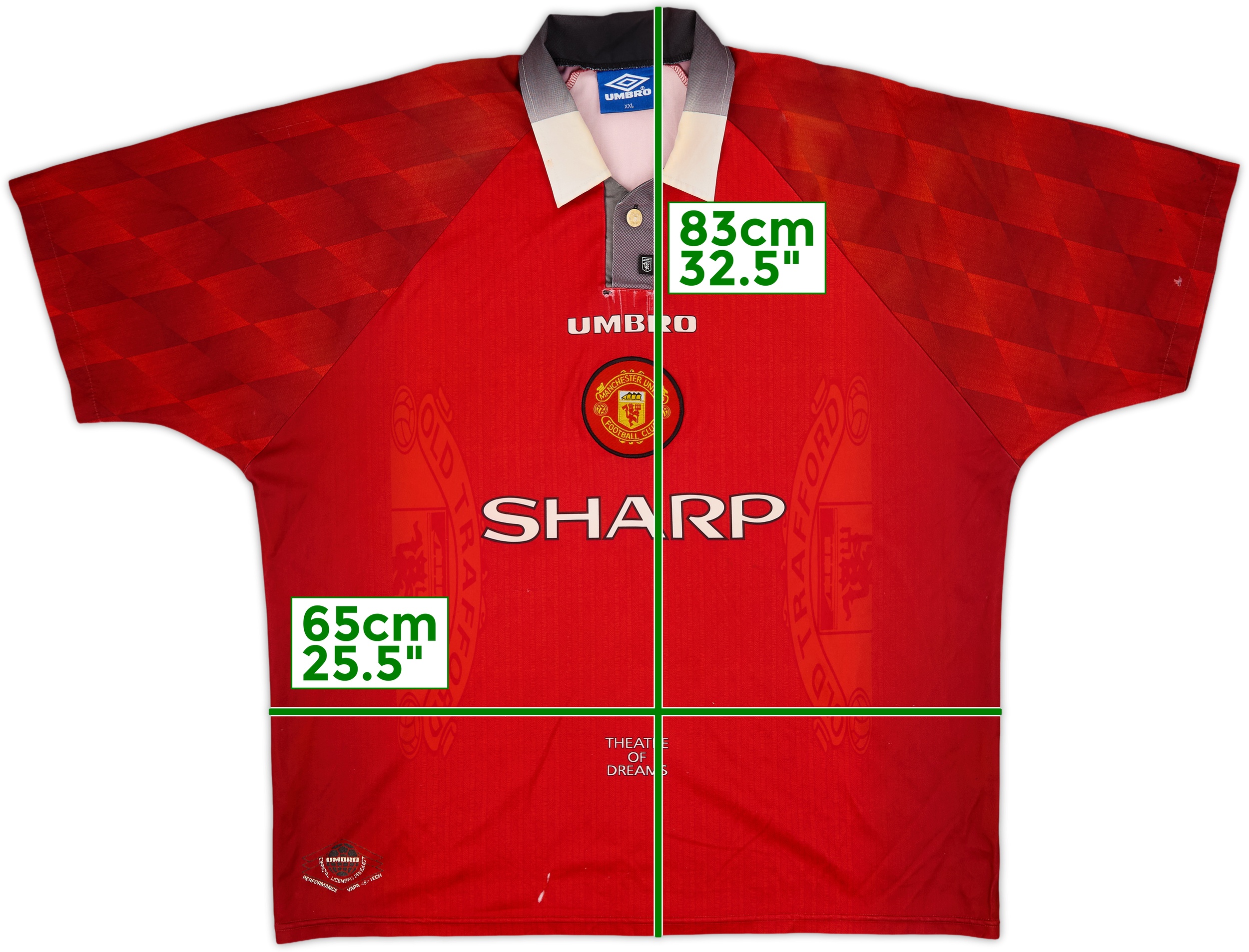 umbro マンチェスターユナイテッド1996-98 ホーム ユニフォーム M umbro マンチェスターユナイテッド1996-98 ホーム ユニフォーム M