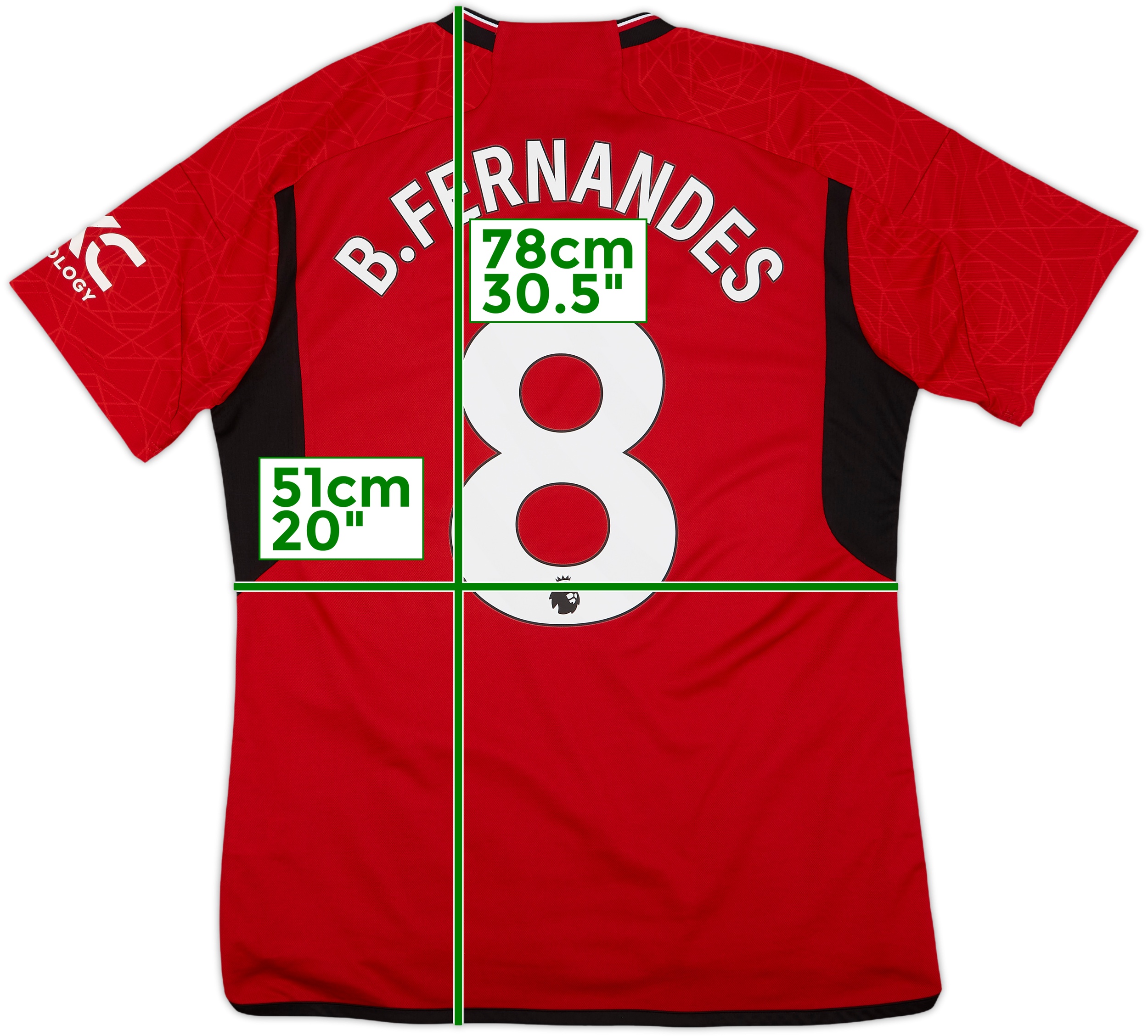 2023-24 Manchester United Home Shirt B.Fernandes #8 - 9/10 - (L)