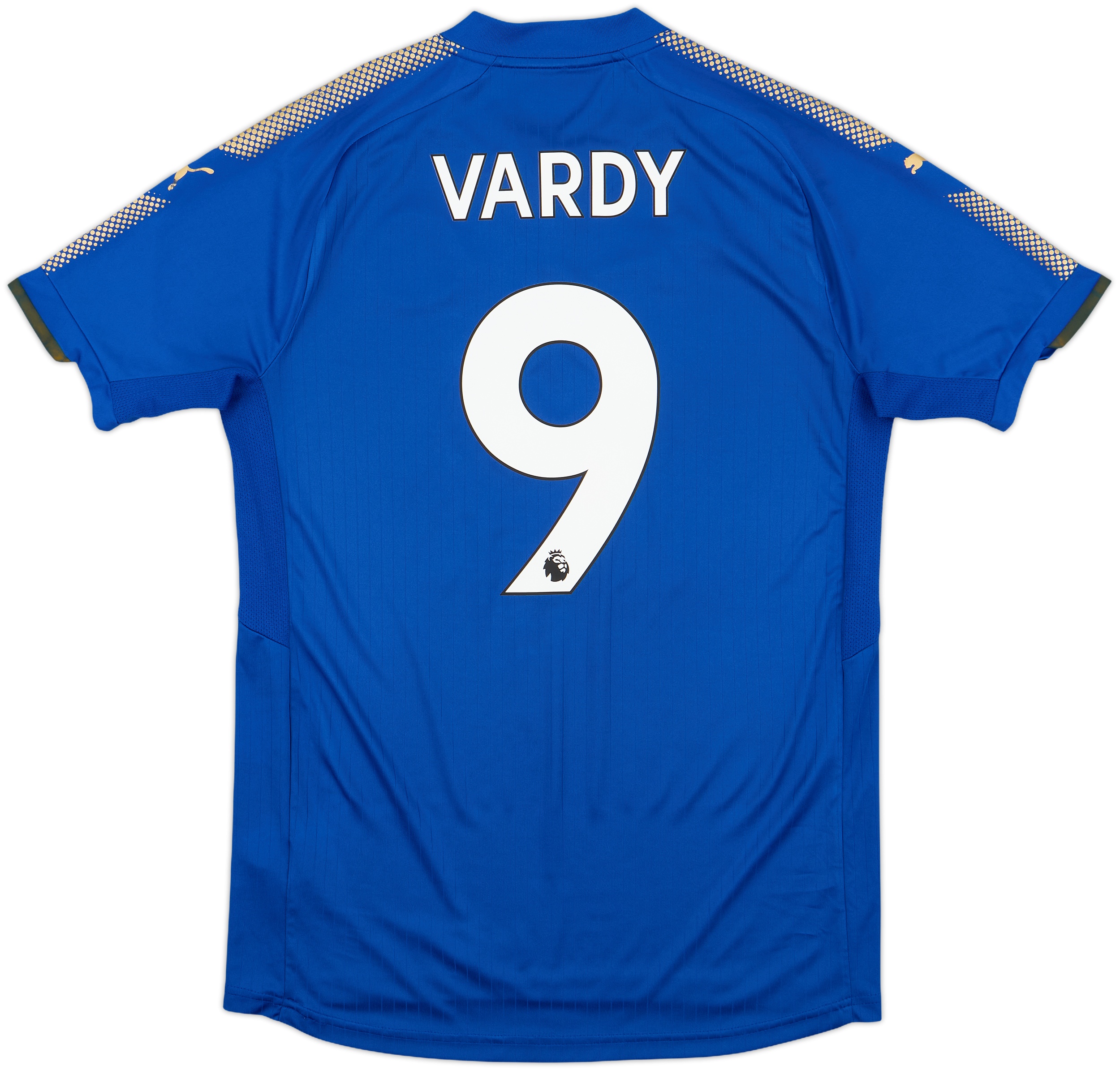 2017-18 Leicester Home Shirt Vardy #9 - 9/10 - (M)