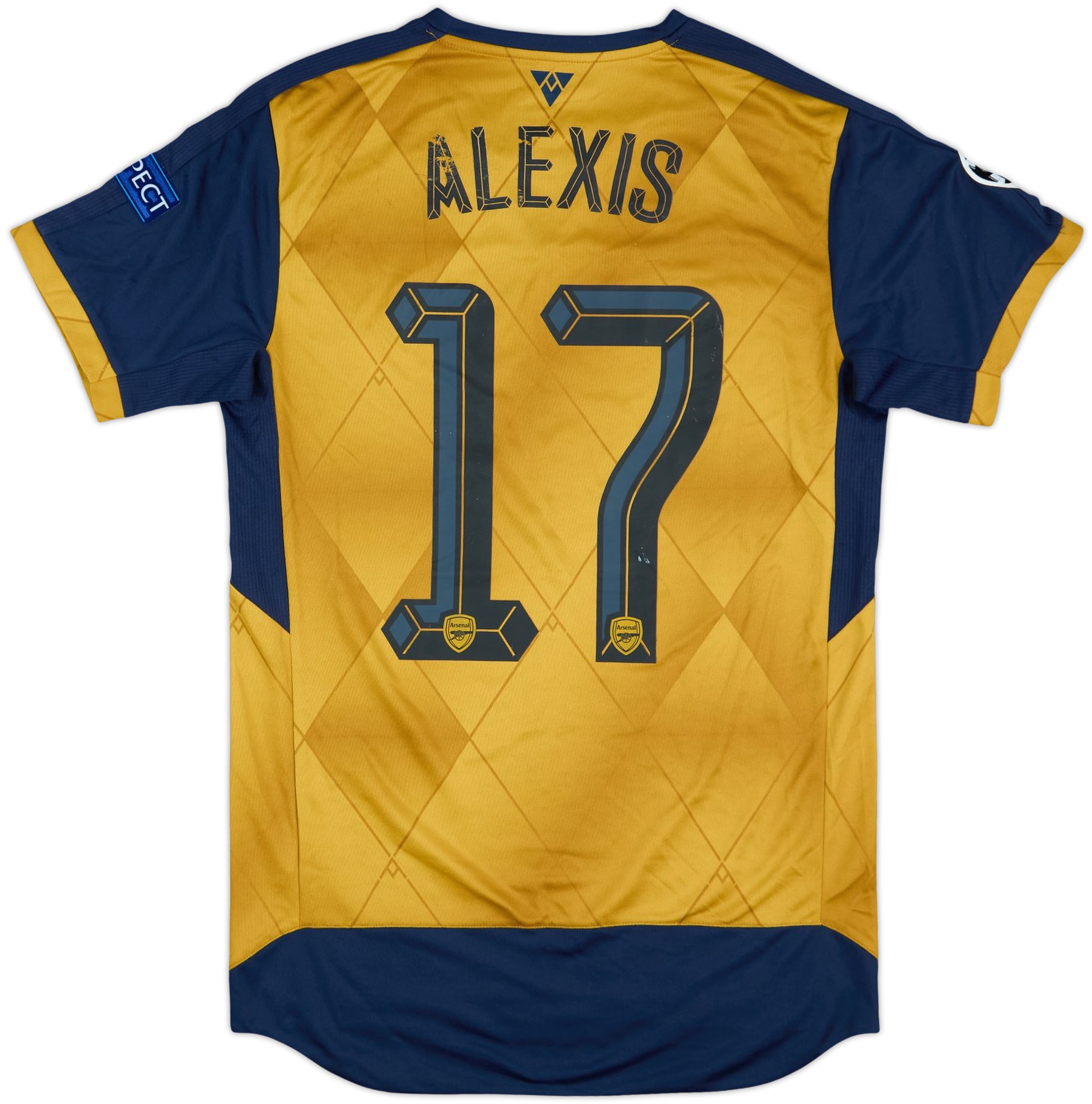 魅了 2015-16 Arsenal Away Shirt Alexis #17 (XS) ウェア