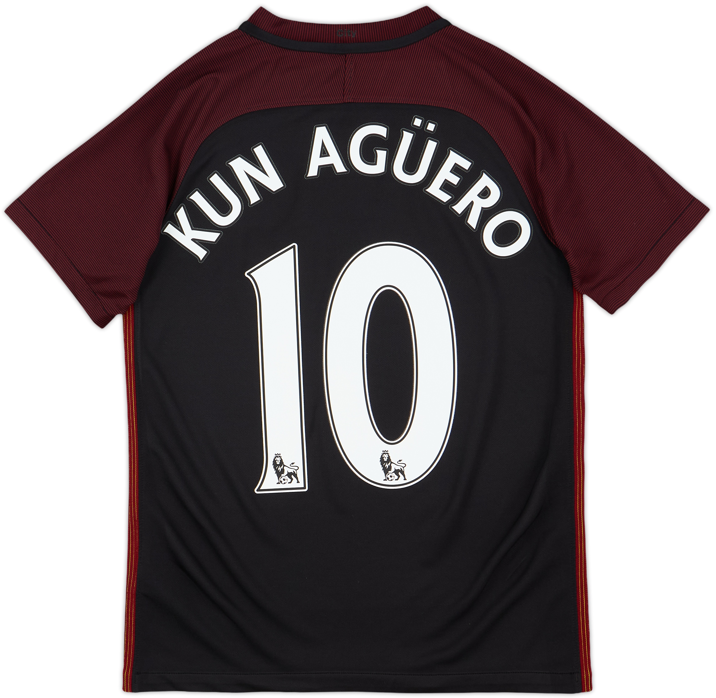 2016-17 Manchester City Away Shirt Kun Aguero #10 - 10/10