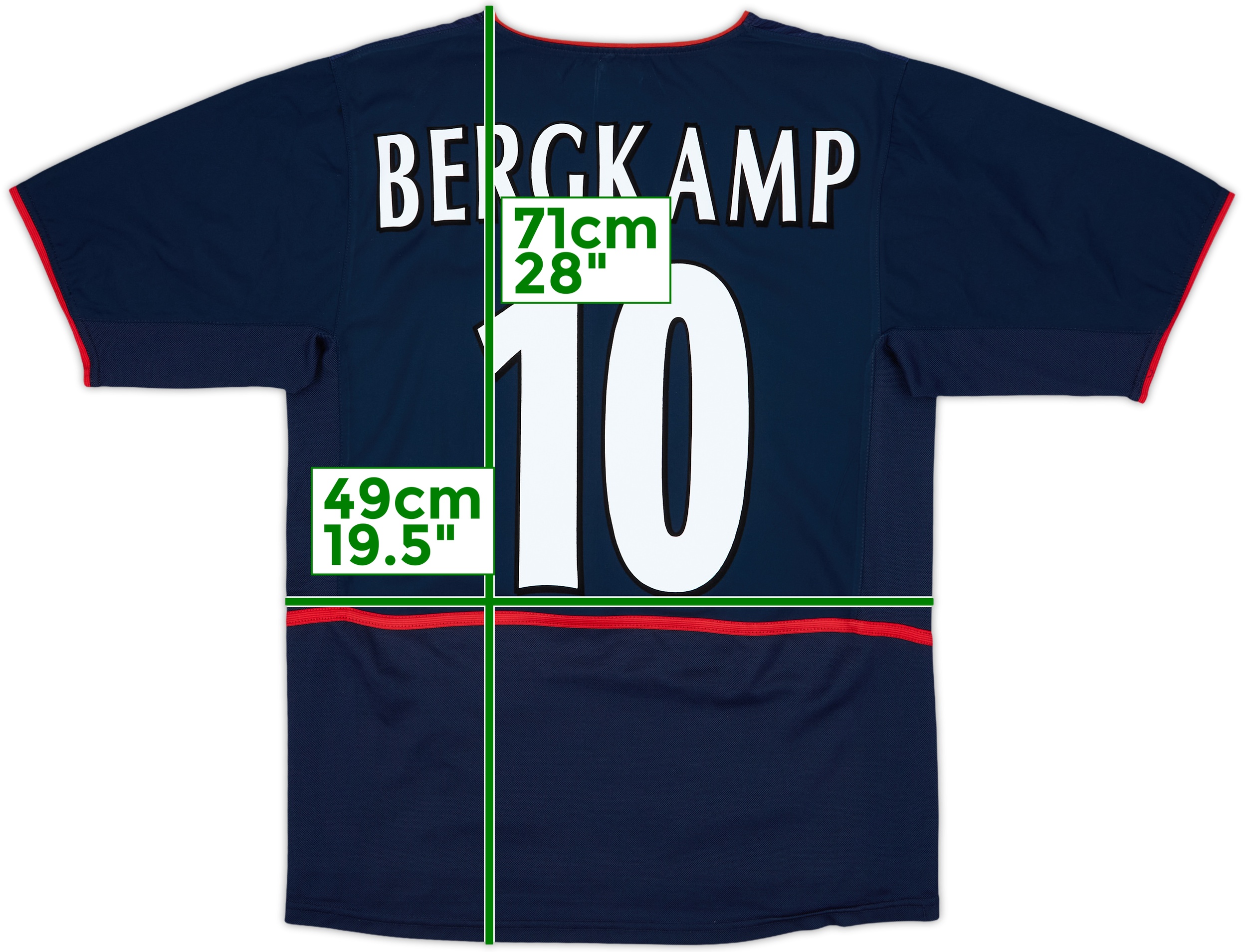 2002-04 Arsenal Away Shirt Bergkamp #10 - 7/10 - (S)