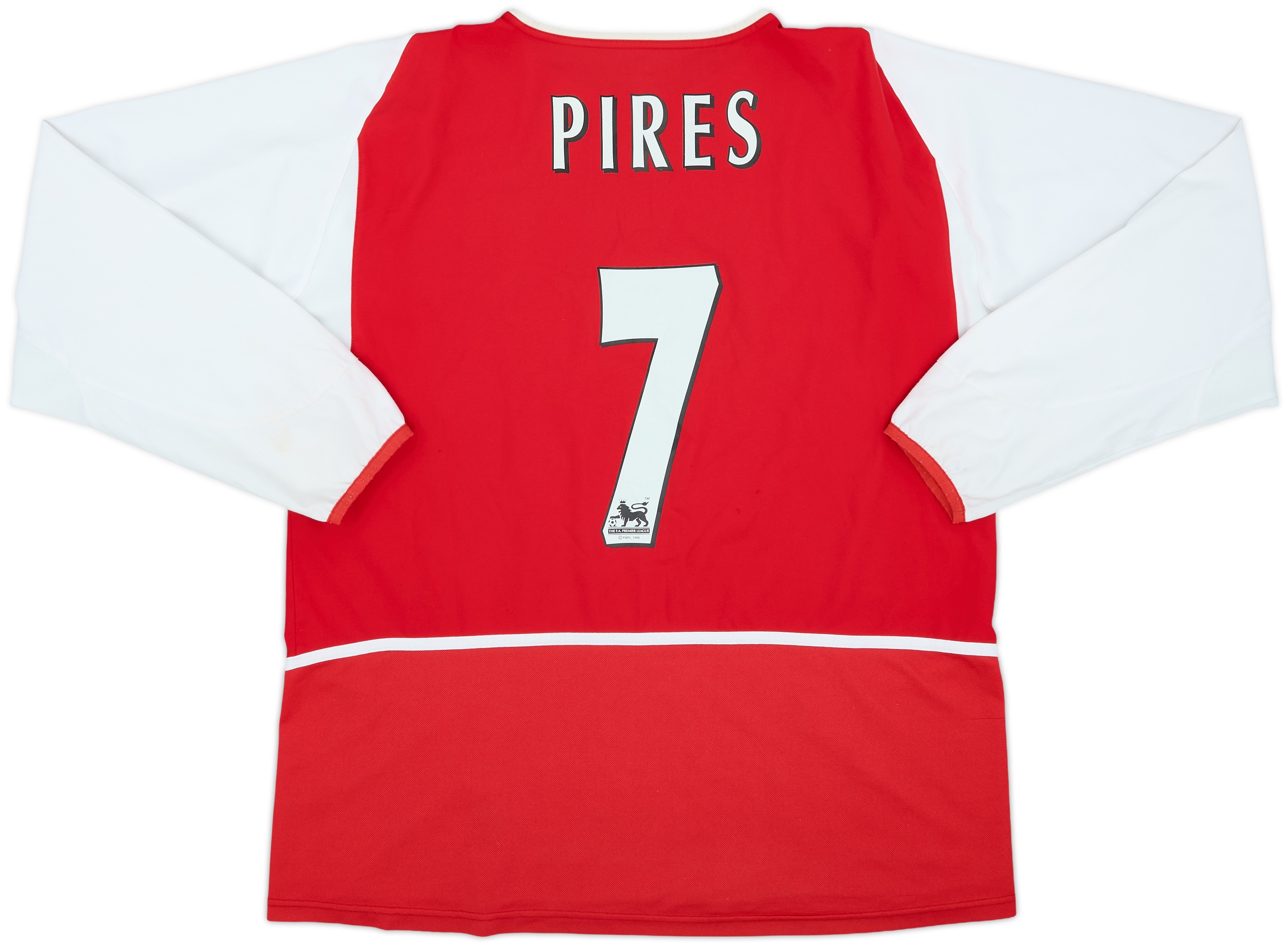 2002-04 Arsenal Home L/S Shirt Pires #7 - 8/10 - (XL)