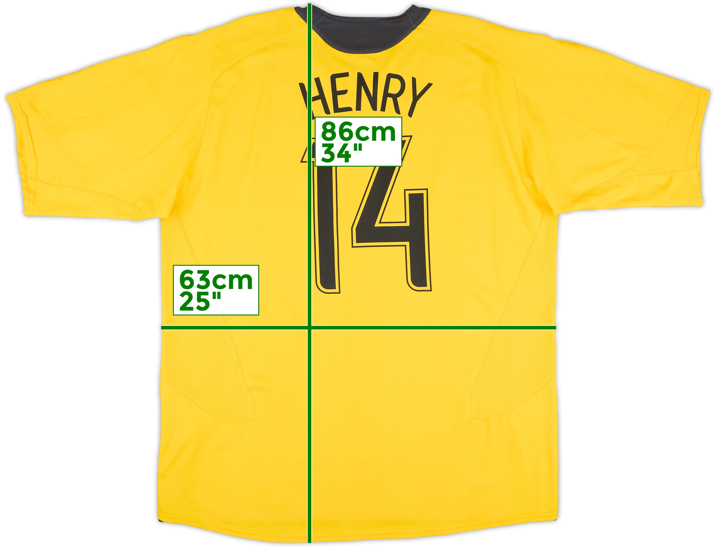 Arsenal 07-08 3rd 【14 Henry】 2006-08 Arsenal Home Shirt Henry #14 - 6/10 - (XL)