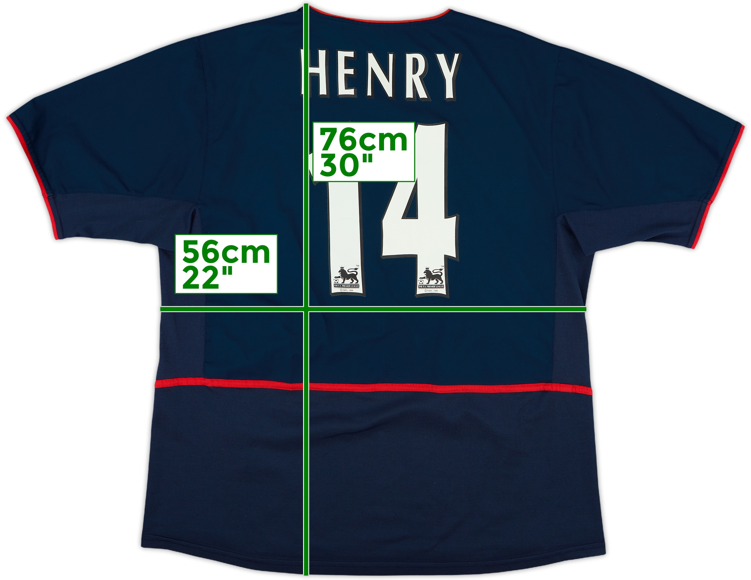 2002-04 Arsenal Away Shirt Henry #14 - 8/10 - (L)