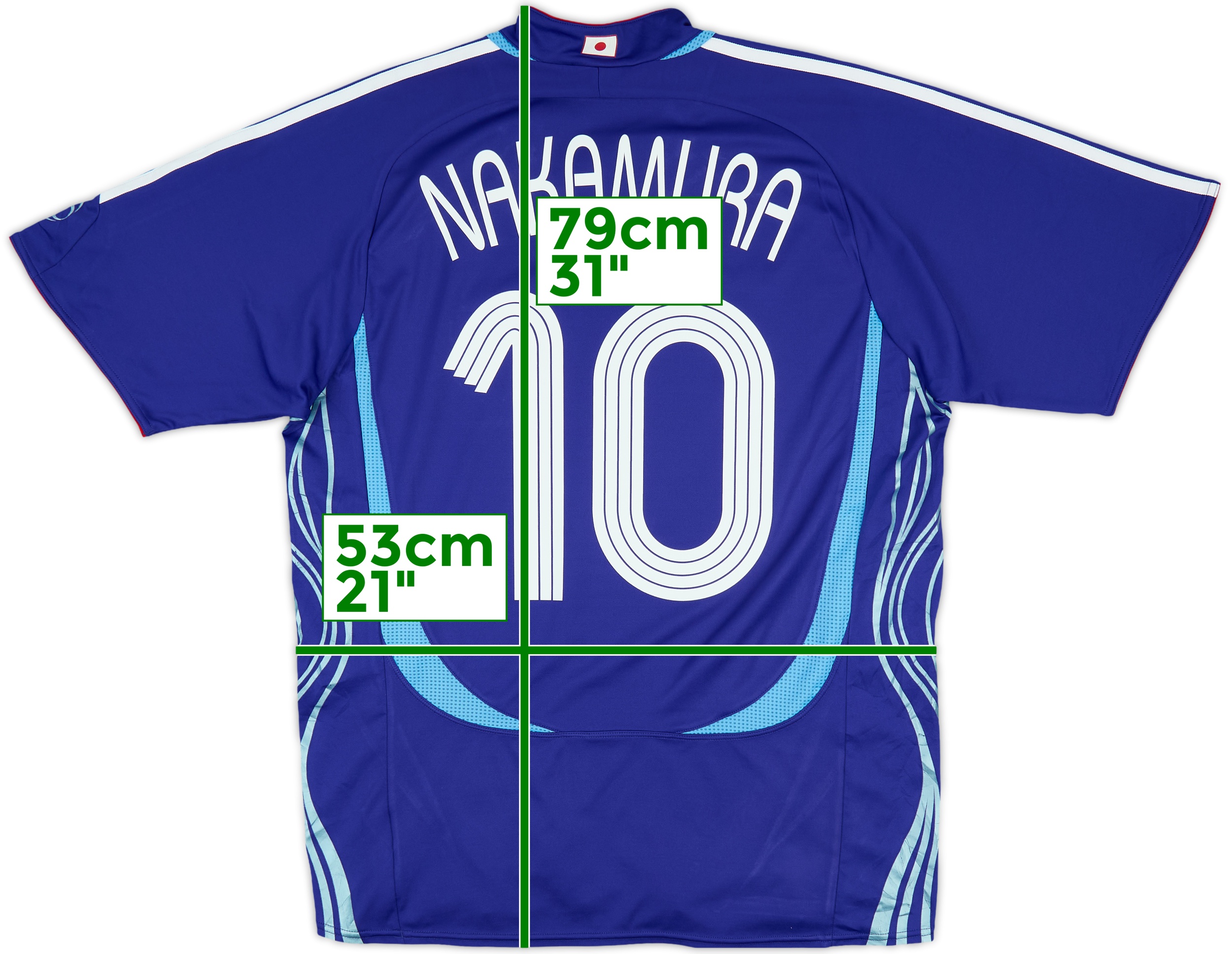 adidas サッカーシャツ NAKAMURA 10 JAPAN 2006 2008 Home Football Shirt #10 NAKAMURA Jersey