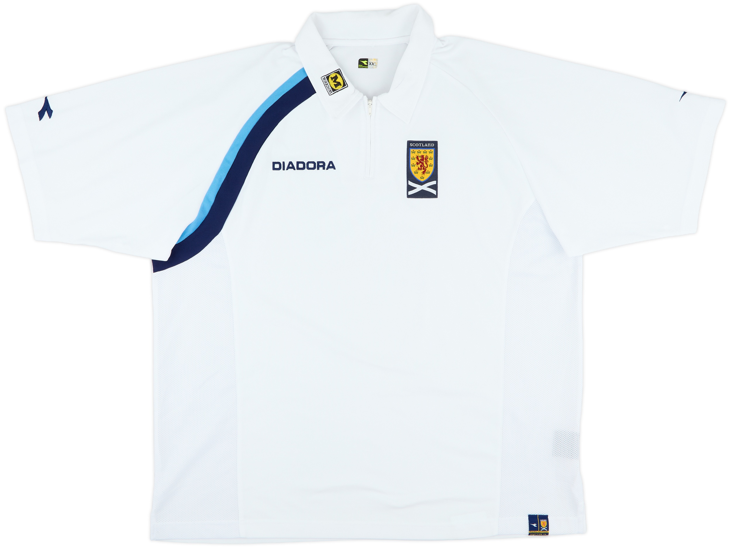 2005-06 Scotland Diadora 1/4 Zip Polo Shirt - 9/10 - (XXL)