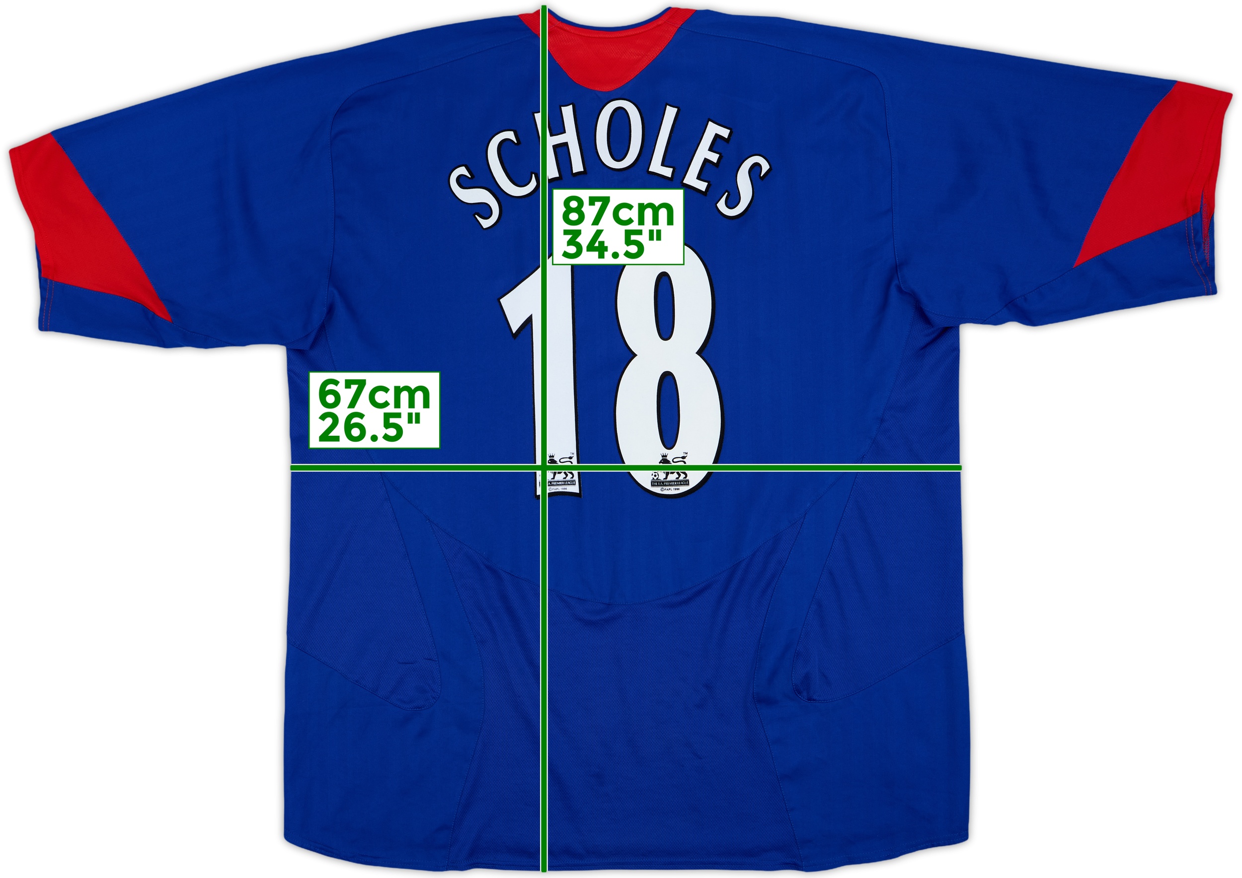 2005-06 Manchester United Away Shirt Scholes #18 - 9/10 - (XXL)