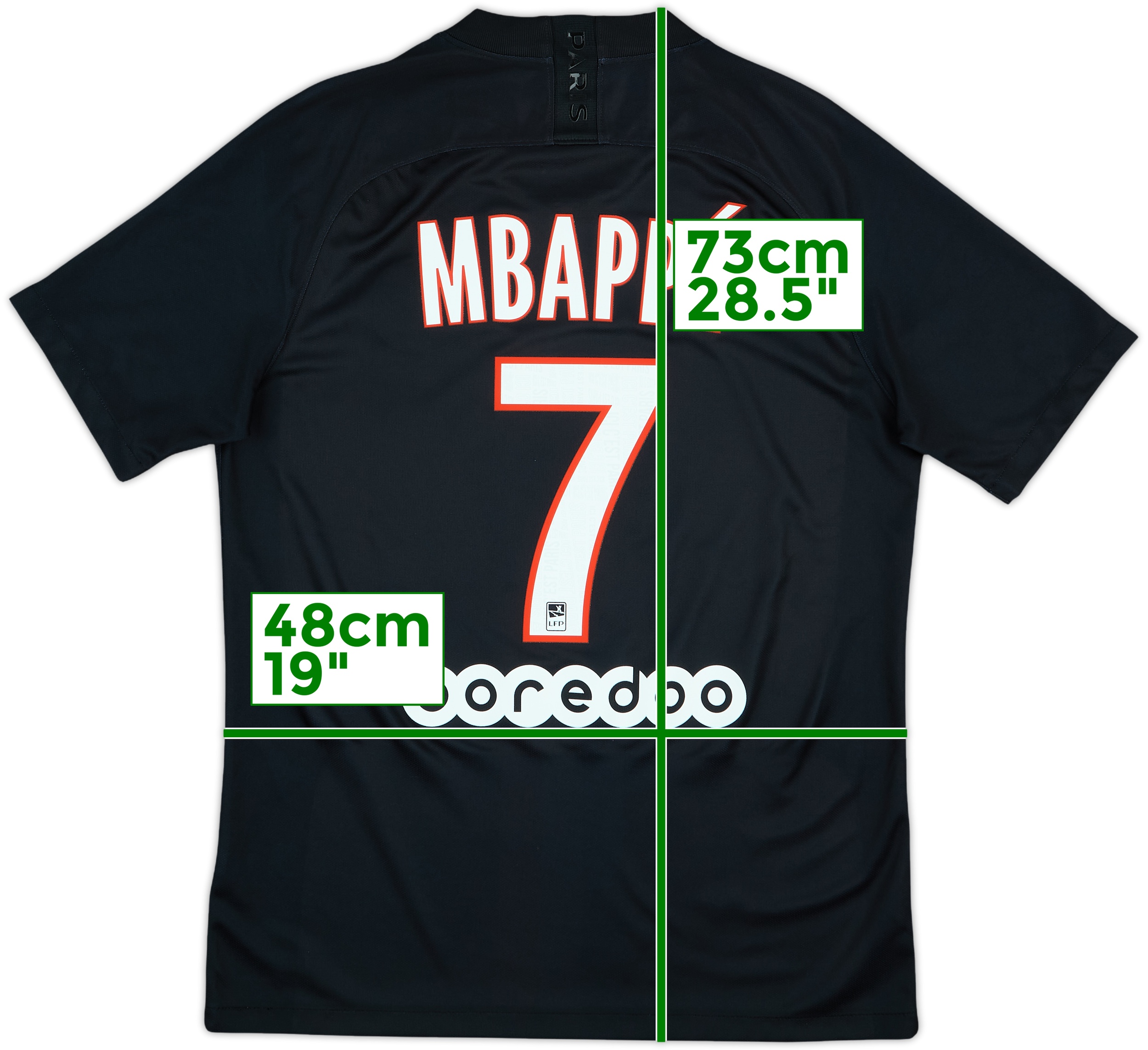 パリ・サンジェルマン Mbappé 7 シャツ Sサイズ 2023-24 Paris Saint-Germain Authentic Third Shirt Mbappe #7
