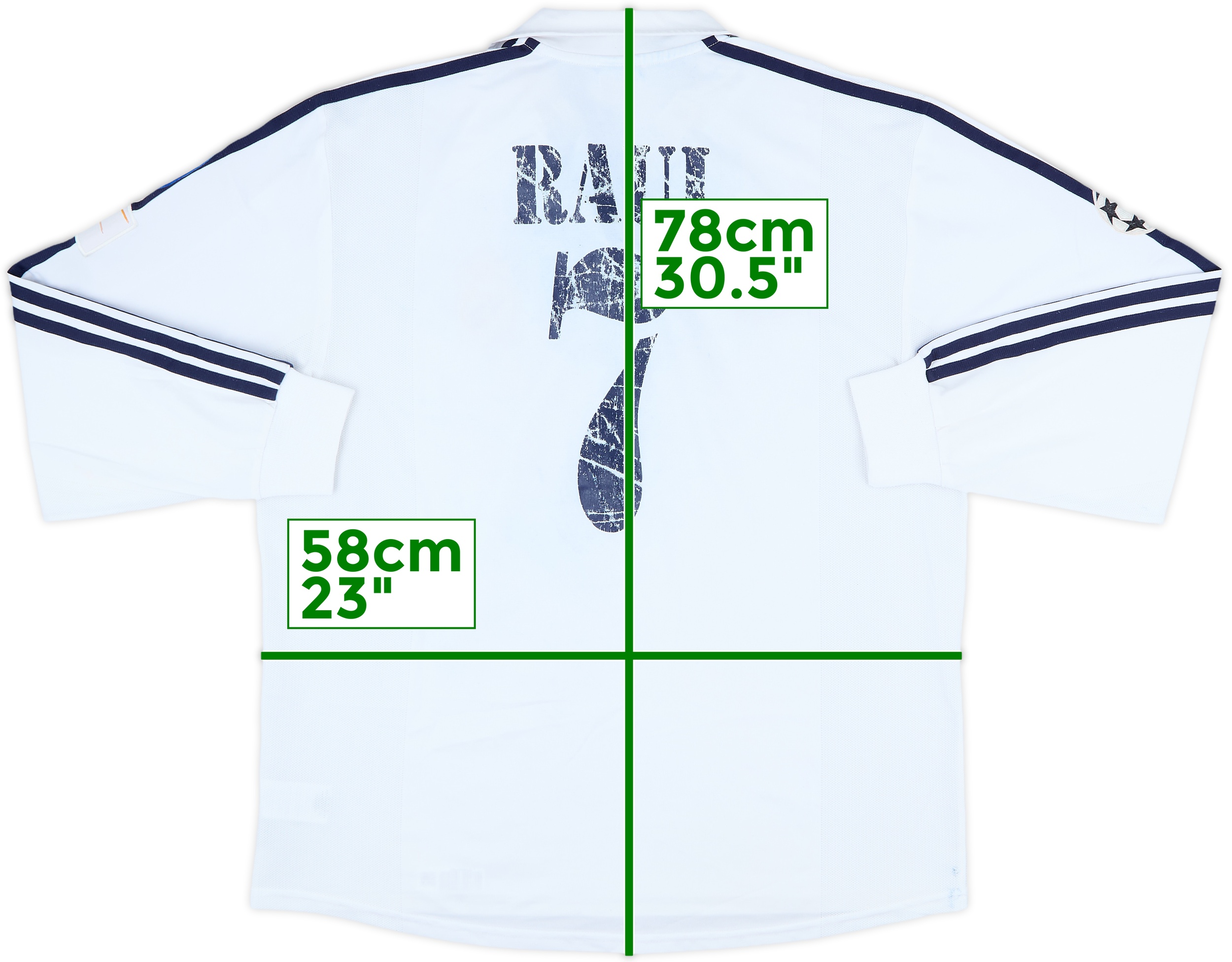 Real Madrid 02/03 100周年 RAUL 2002-03 Real Madrid Centenary Home L/S Shirt Raul #7 - 4/10