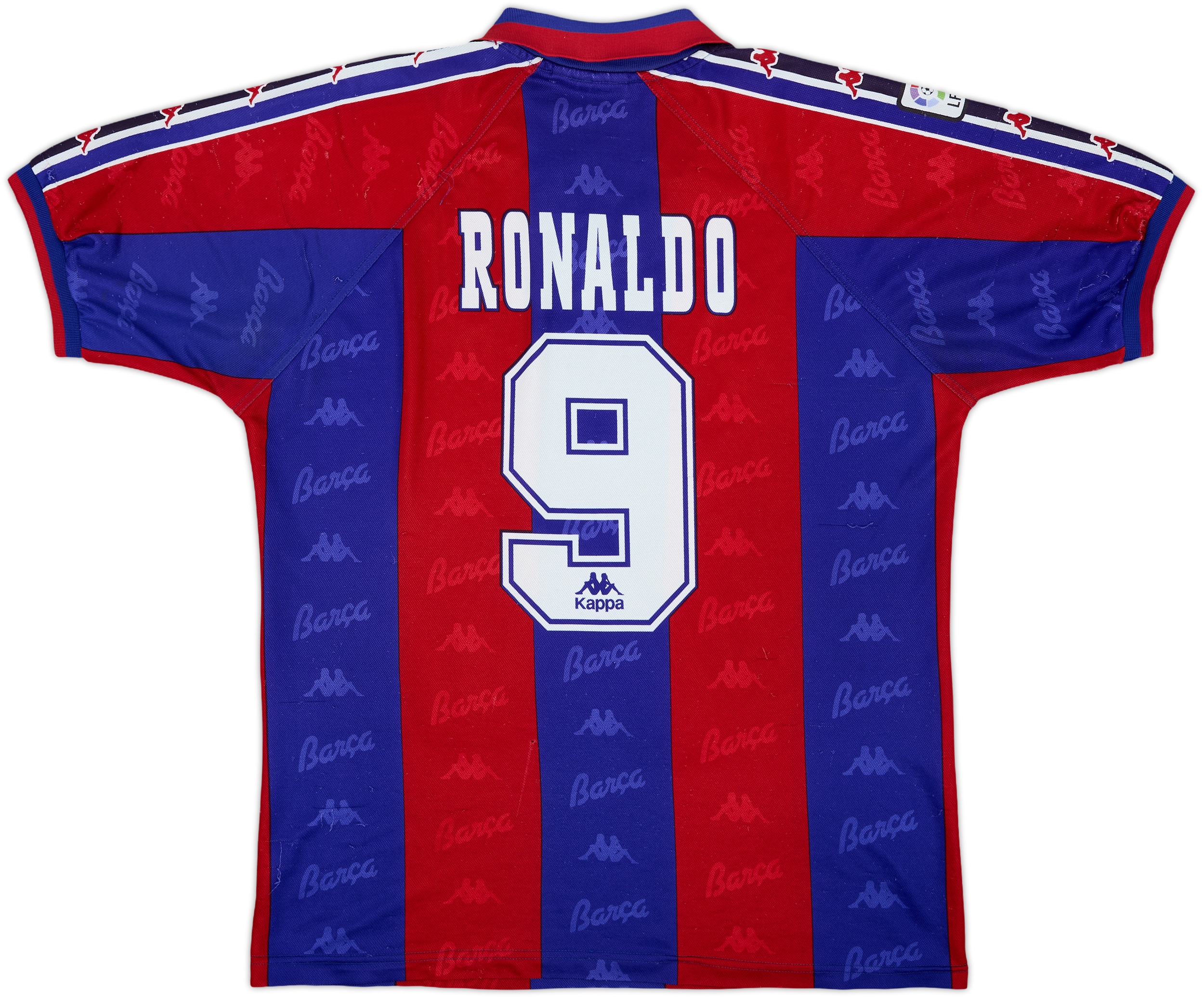 Kappa FC Barcelona Ronaldo 9 シャツ Vintage 1996/97 FC Barcelona Ronaldo #9 Jersey Kappa L LFP