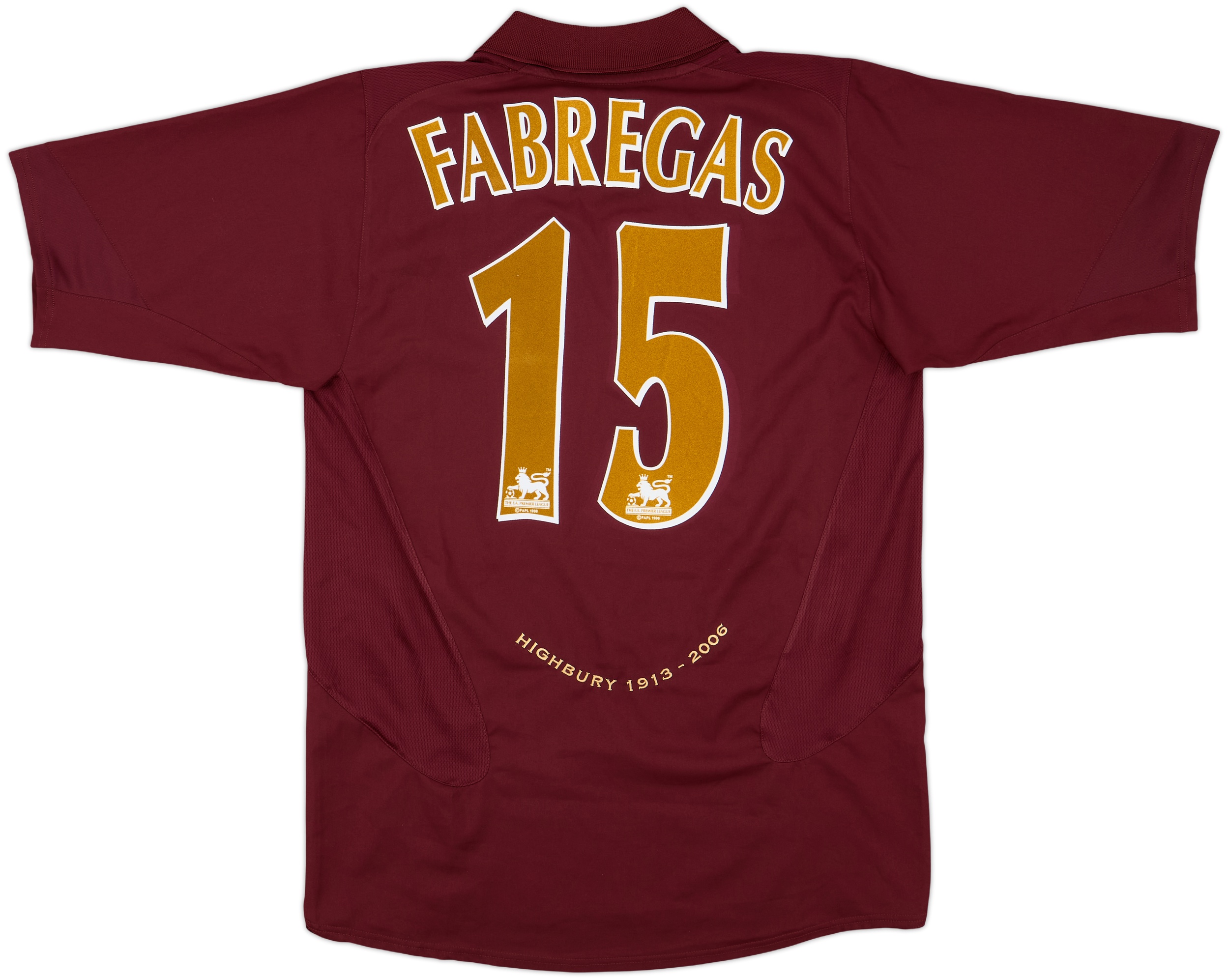 【正規品】ARSENAL 05/06 HIGHBURY FABREGAS 2005-06 Arsenal Home Shirt Fabregas #15 - 8/10 - (M)