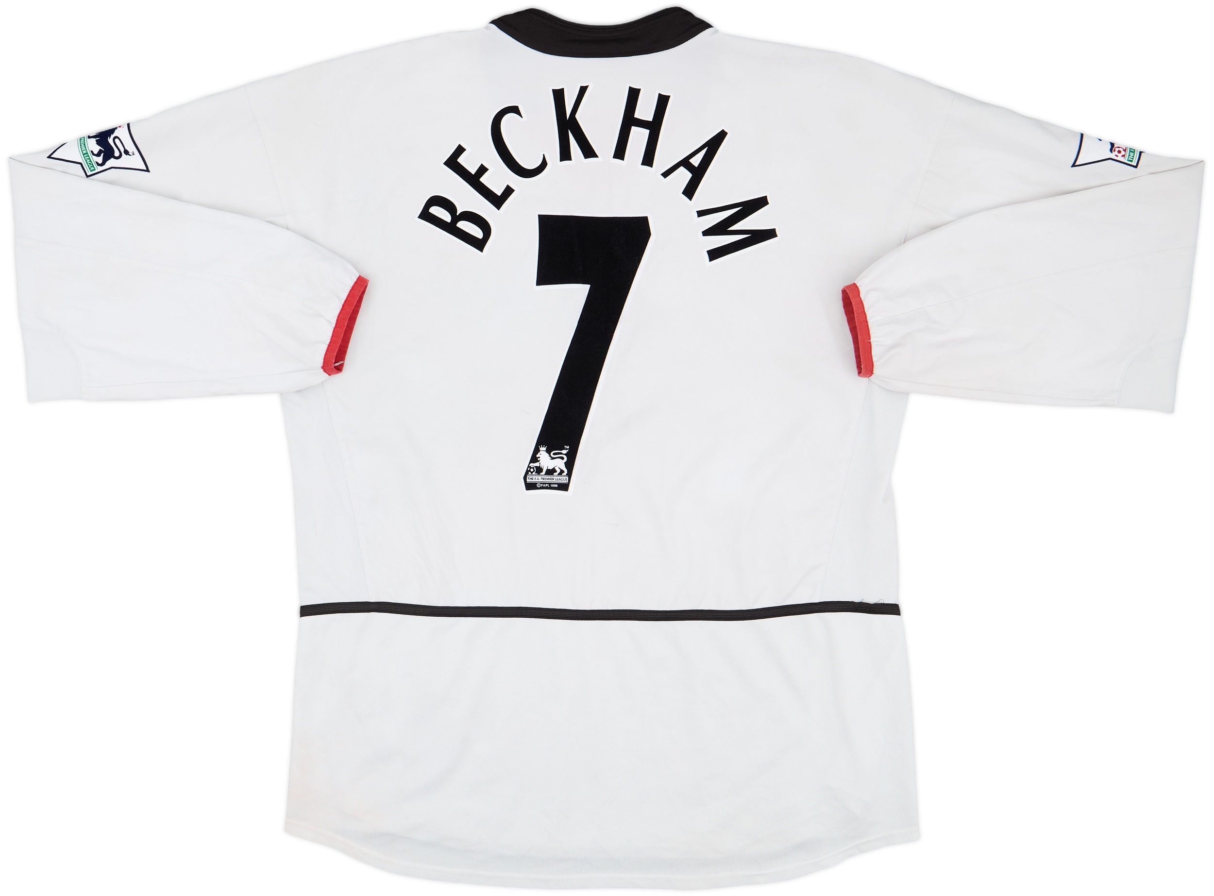 2002-03 Manchester United Away L/S Shirt Beckham #7 - 5/10 - (L)