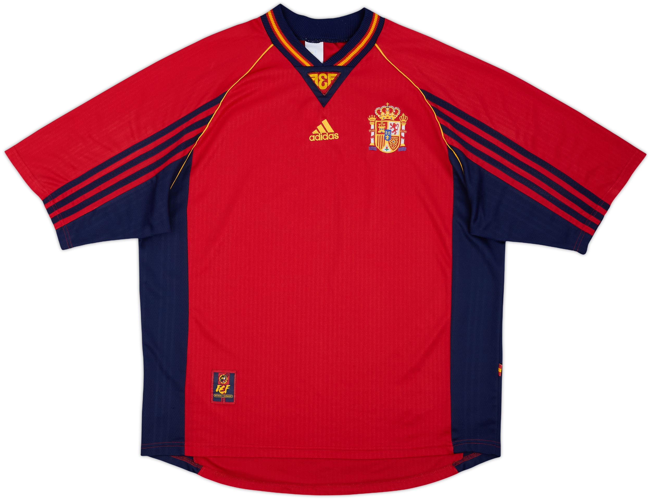 専用90s adidas soccer SPAIN game shirts SPAIN TEAM 1996/1998 AWAY FOOTBALL soccer shirt jersey ADIDAS Size
