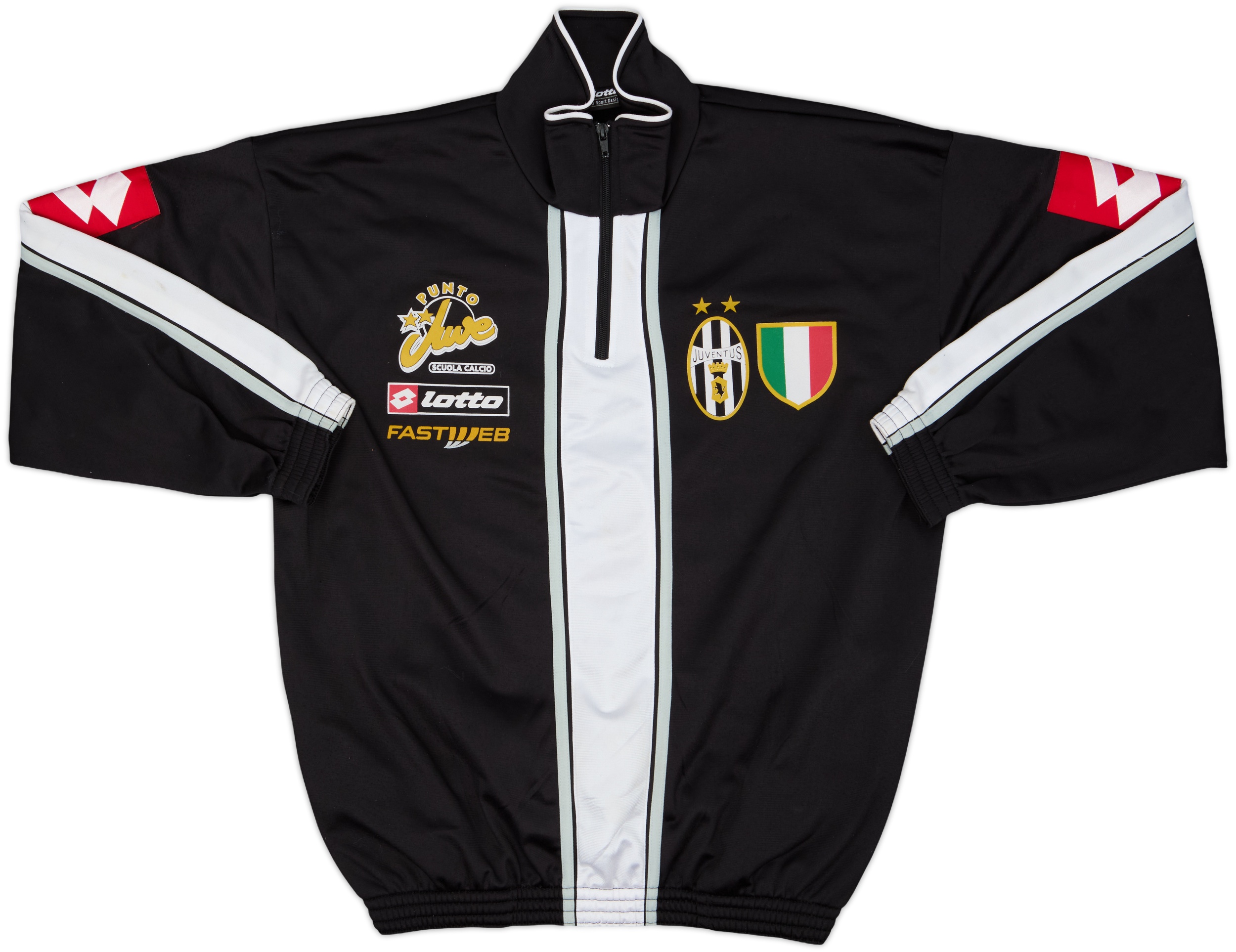2002-03 Juventus Lotto Scuola Calcio 1/4 Zip Track Top - 8/10 - (L)